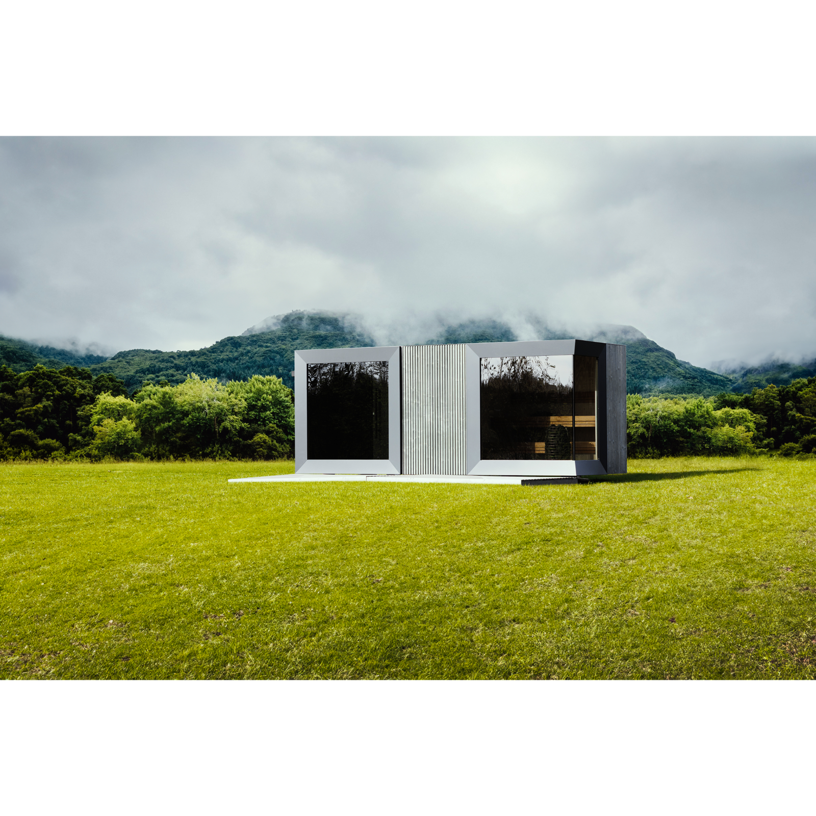 Genevas St. Moritz Pre-Assembled Outdoor Sauna with Lounge & Shower Cabin