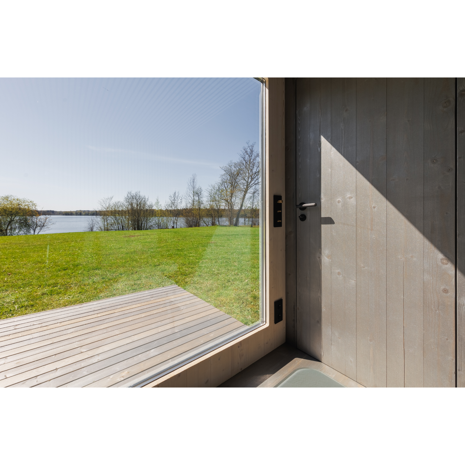 Genevas St. Moritz Pre-Assembled Outdoor Sauna with Lounge & Shower Cabin