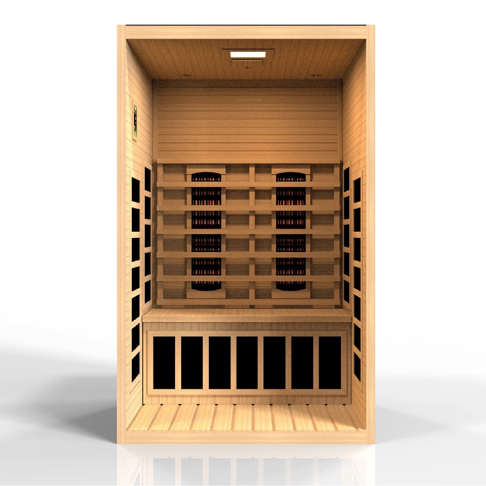Dynamic Santiago 2-Person Full Spectrum Near Zero EMF FAR Infrared Sauna (Canadian Hemlock)