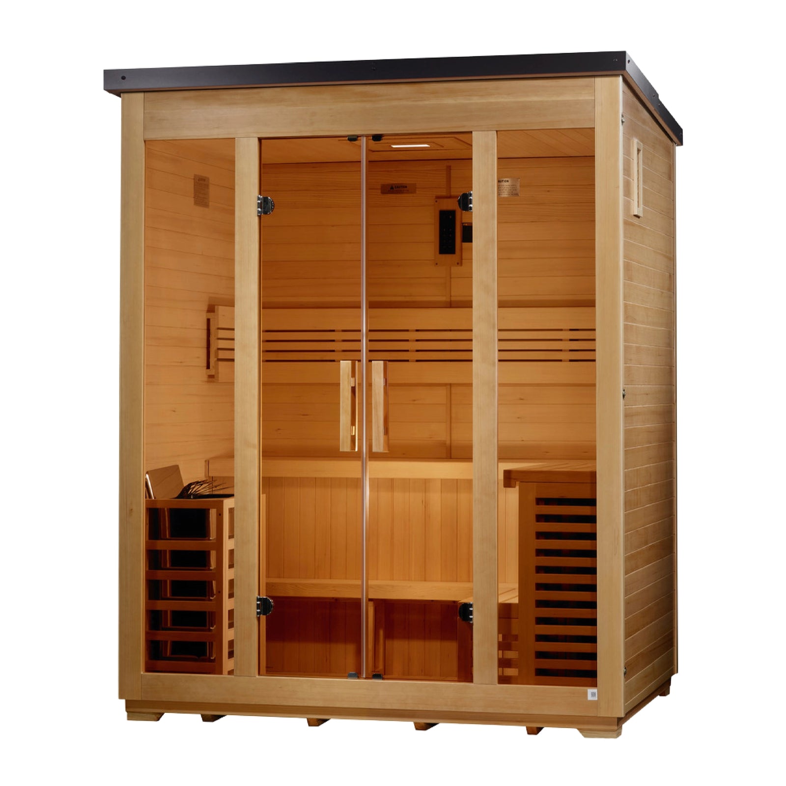 Golden Designs "Vorarlberg" 5 Person Traditional Outdoor Sauna - Flat Roof