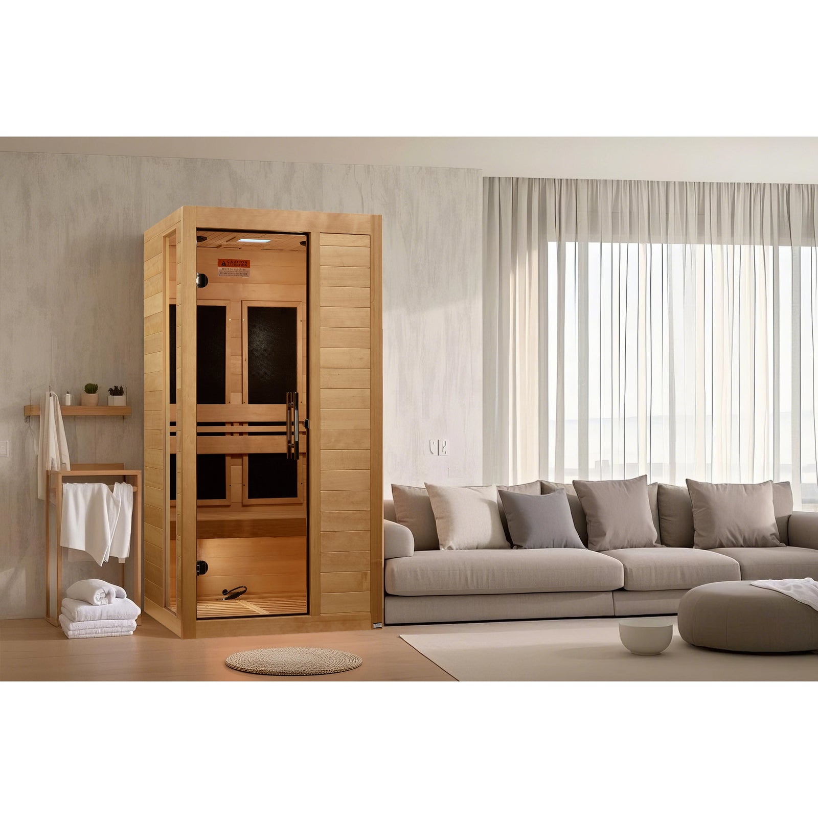 Dynamic Veneto Elite 1-2-person Ultra Low EMF FAR Infrared Sauna (Canadian Hemlock)