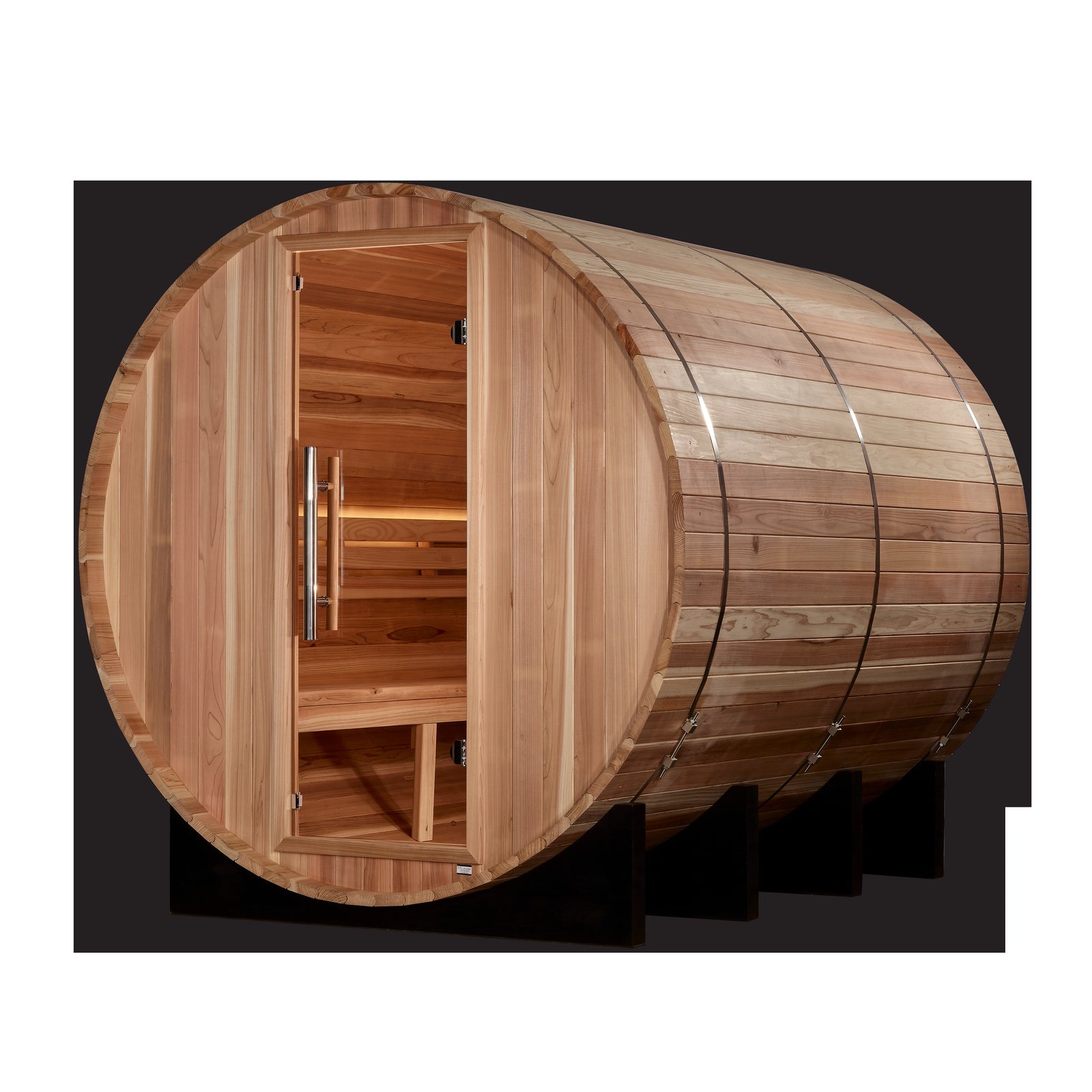 Golden Designs "Klosters" 6 Person Barrel Traditional Sauna - Pacific Cedar