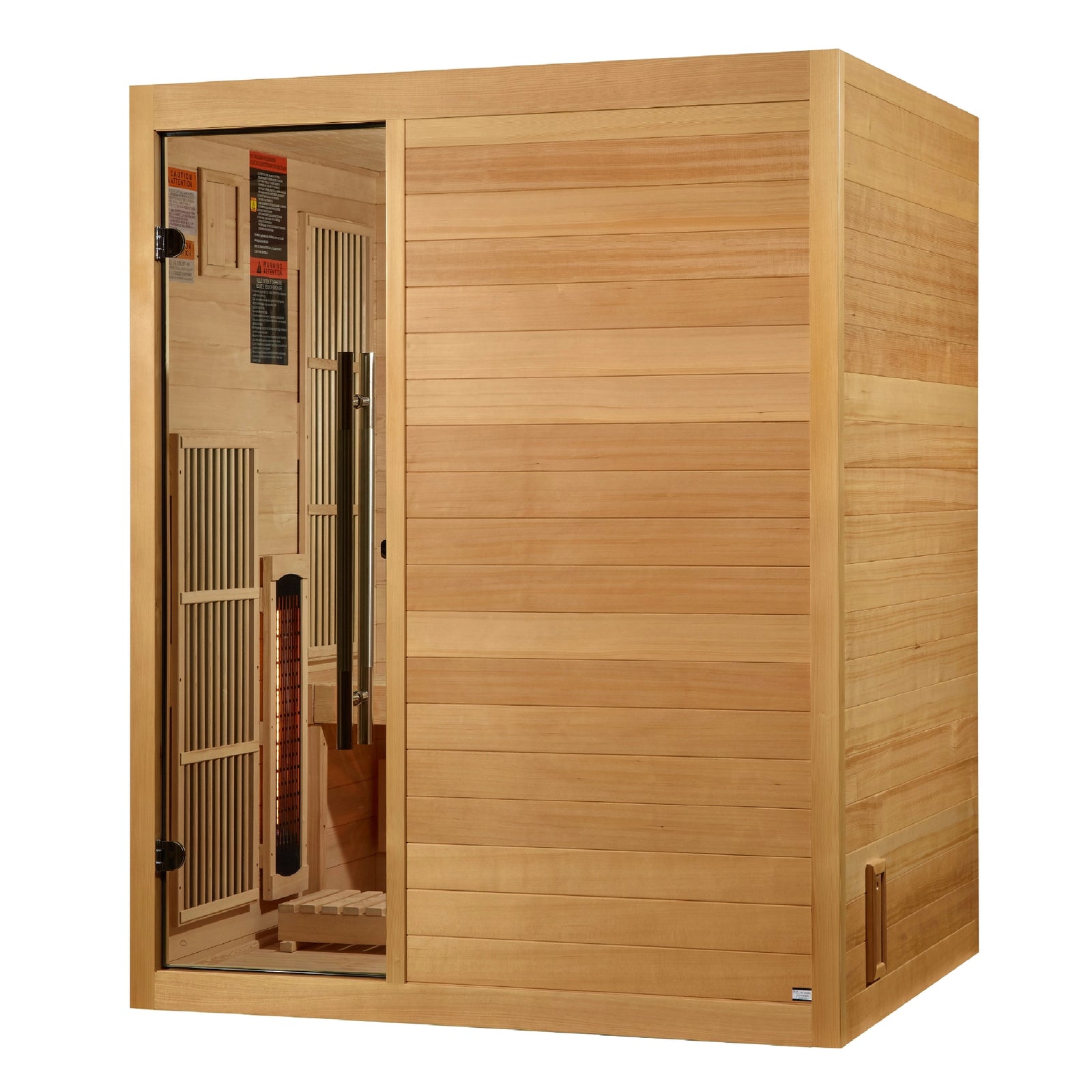 Golden Designs 2025 Soria 3-Person Hybrid Sauna (Indoor) – Full Spectrum and Harvia Traditional Stove
