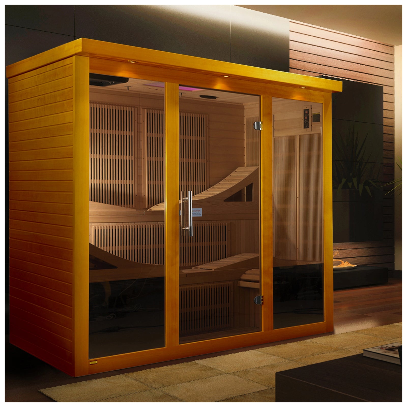Dynamic Monaco Elite 6-person Ultra Low EMF FAR Infrared Sauna (Canadian Hemlock)