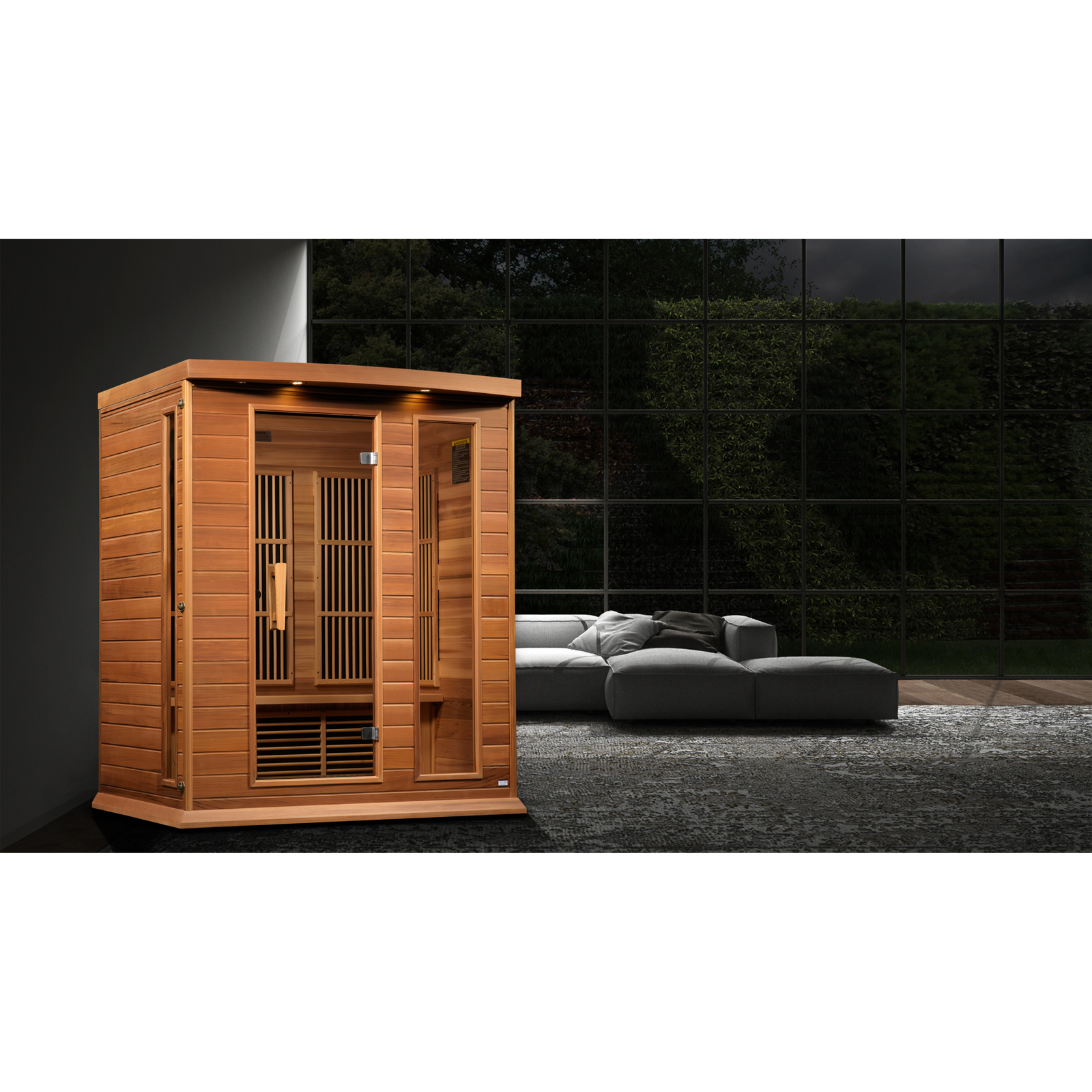 Maxxus 3-Person Near Zero EMF FAR Infrared Sauna (Canadian Red Cedar)