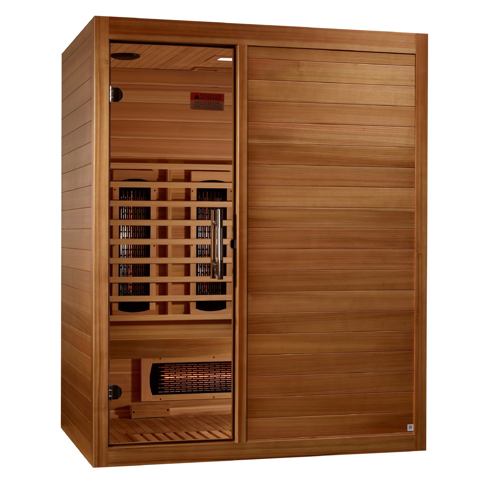 Maxxus S-Line Yoga 3-Person Full Spectrum Near Zero EMF FAR Infrared Sauna (Pacific Cedar)