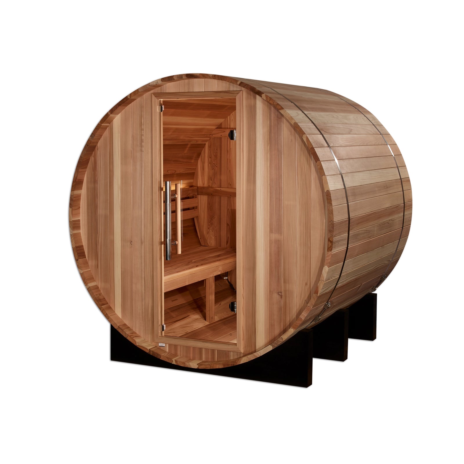 Golden Designs "St. Moritz" 2 Person Barrel Traditional Sauna - Pacific Cedar