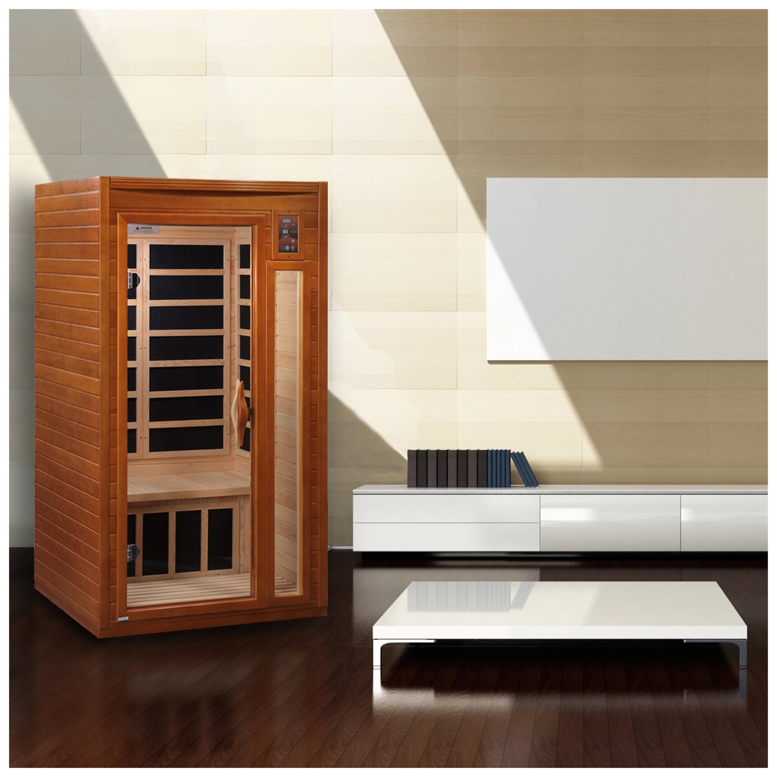 Dynamic Barcelona Elite 1-2-person Ultra Low EMF FAR Infrared Sauna (Canadian Hemlock)
