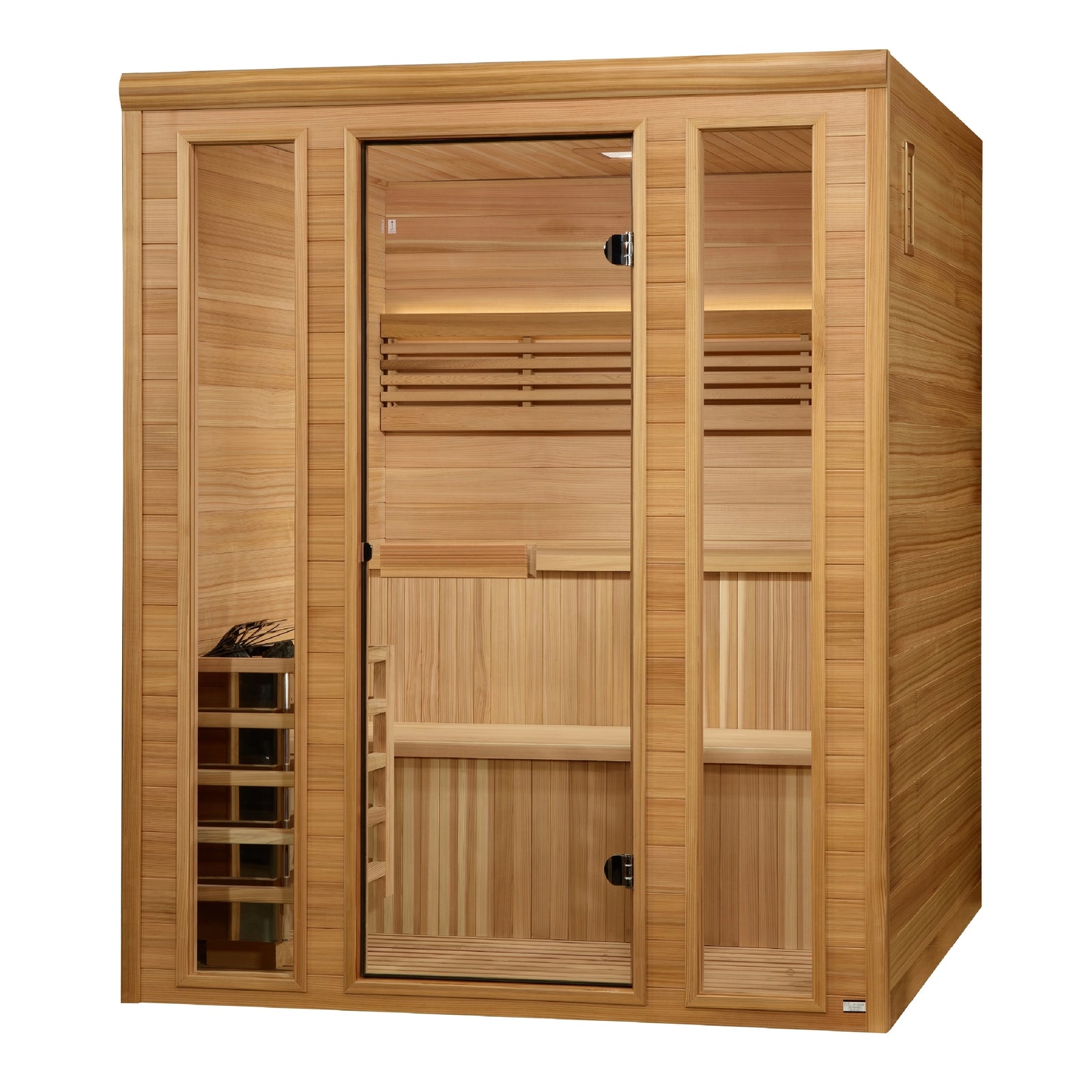 Golden Designs 2025 "Engelberg Edition" 4-6 Person Traditional Steam Sauna - Pacific Premium Clear Cedar