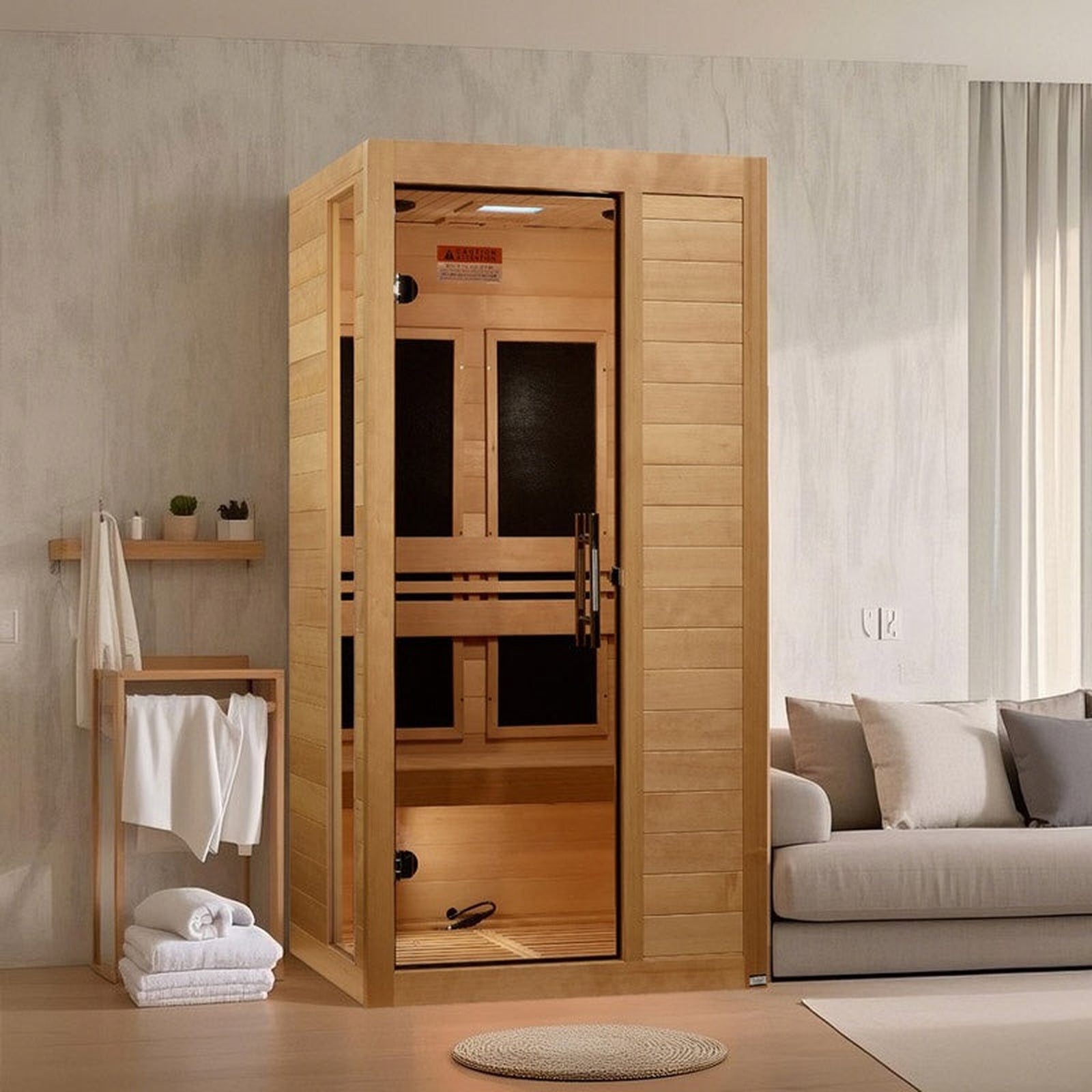 Dynamic Veneto Elite 1-2-person Ultra Low EMF FAR Infrared Sauna (Canadian Hemlock)