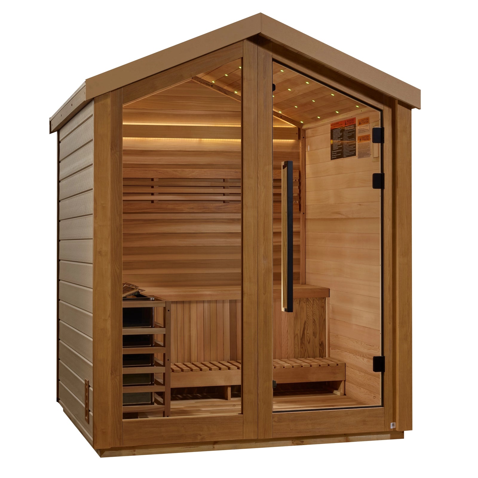 Golden Designs Savonlinna 3 Person Outdoor Traditional Sauna - Pacific Cedar