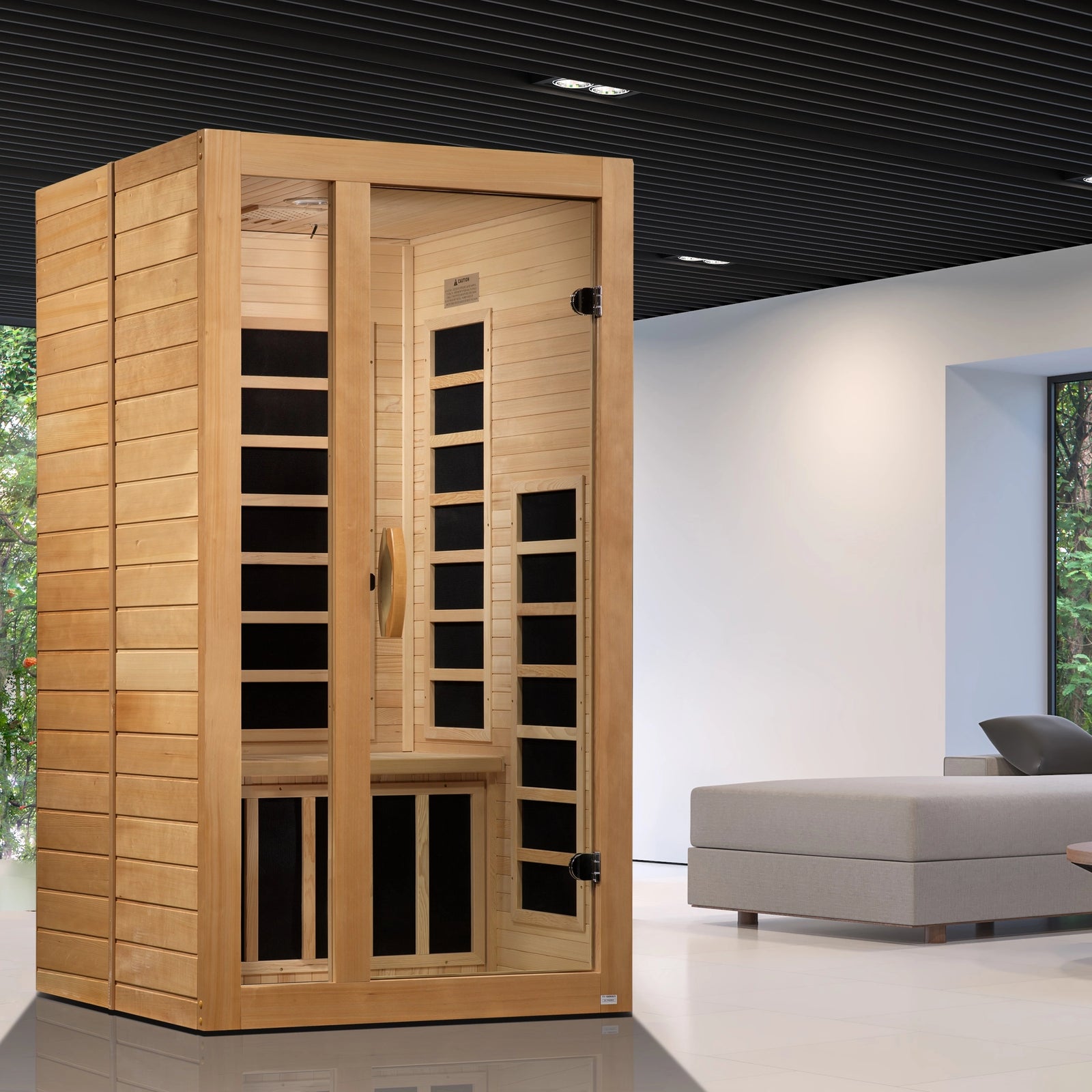 Dynamic Gracia Elite 1-2-person Ultra Low EMF FAR Infrared Sauna (Canadian Hemlock)