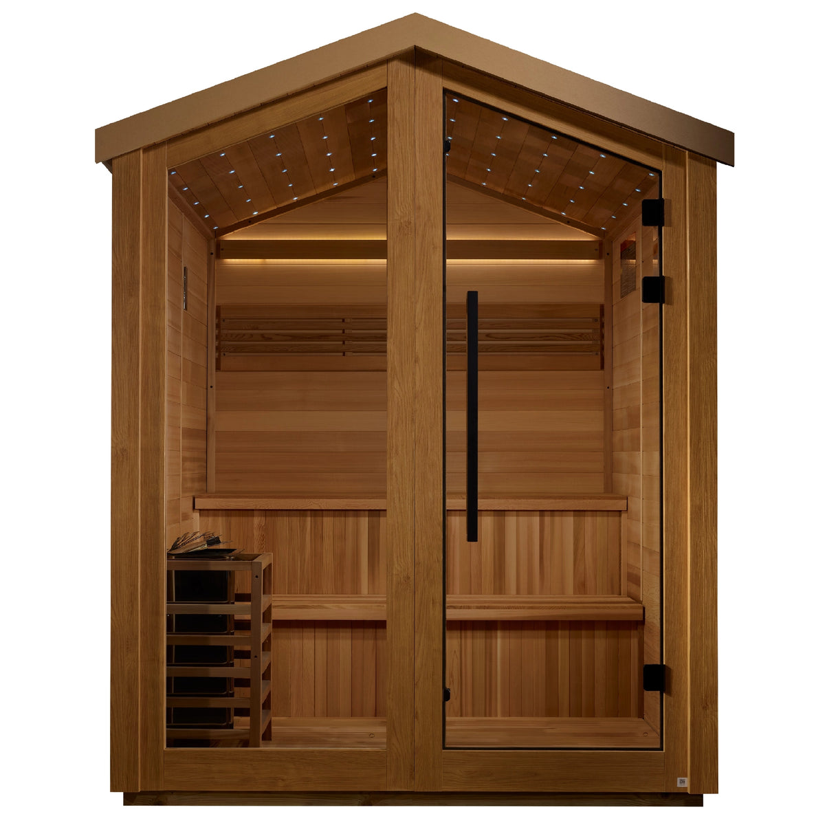 Golden Designs Kaarina 6 Person Outdoor Traditional Sauna - Black
