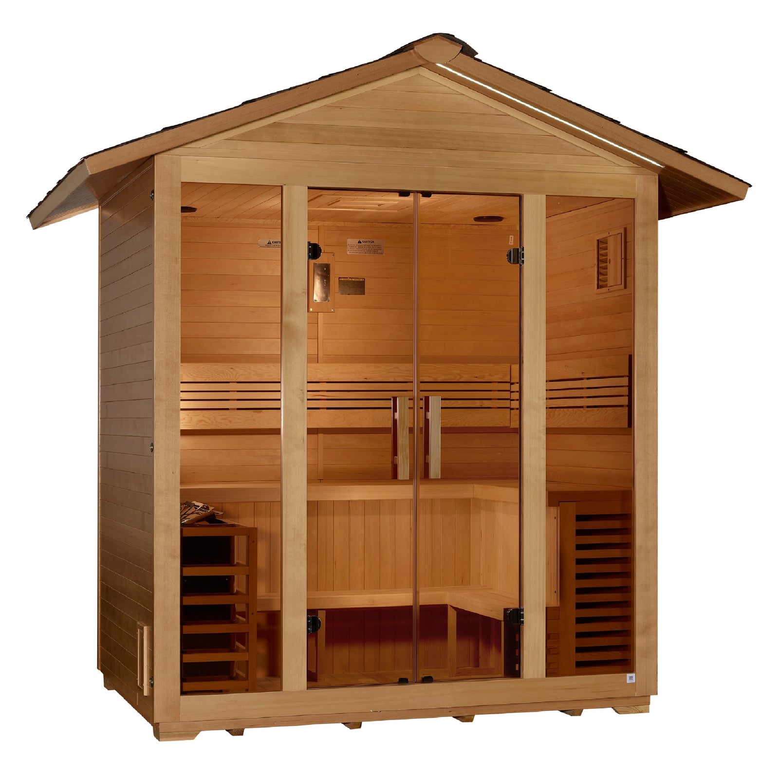 Golden Designs "Vorarlberg" 5 Person Traditional Outdoor Sauna - Canadian Hemlock