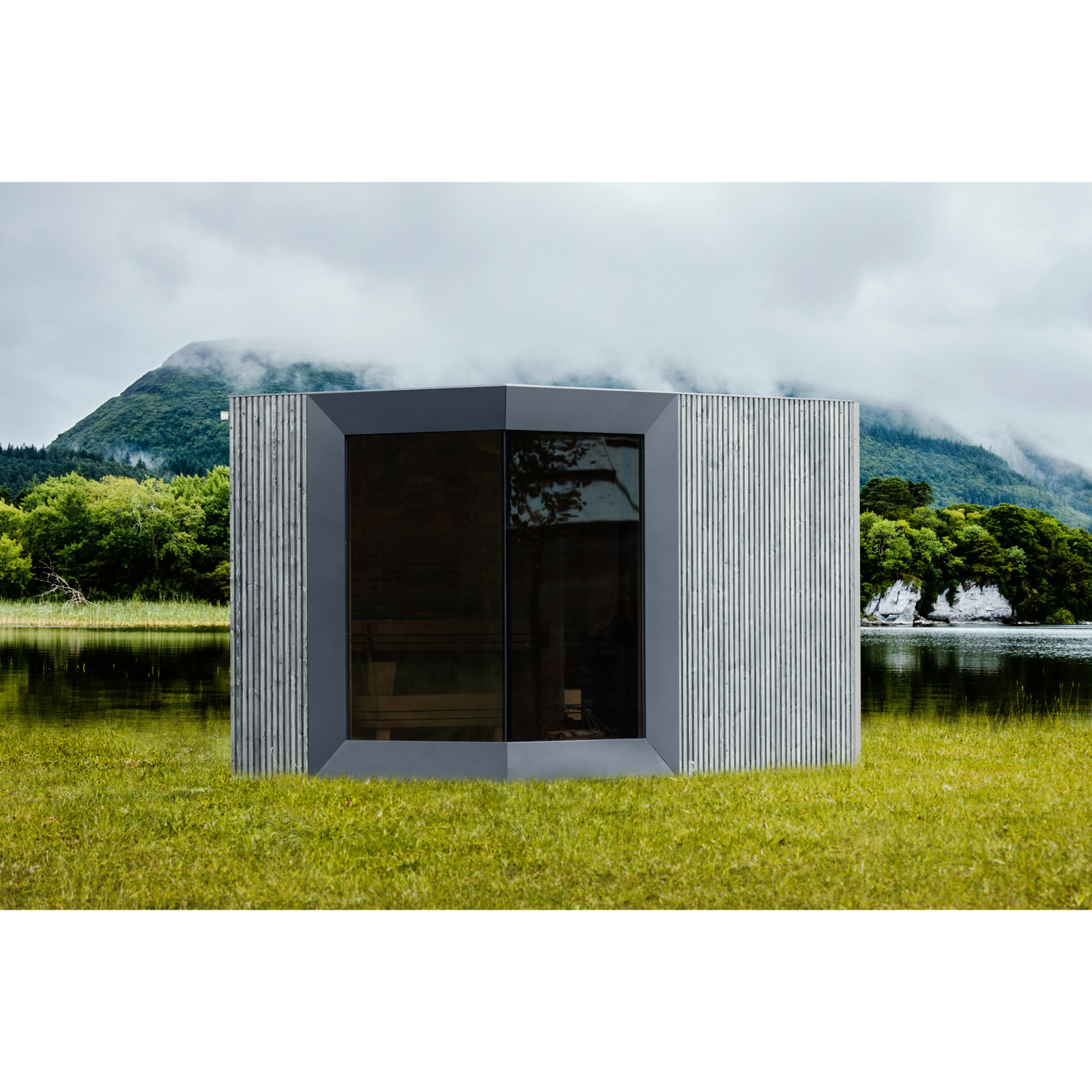 Genevas Zermatt Pre-Assembled Outdoor Sauna Cabin with Changeroom