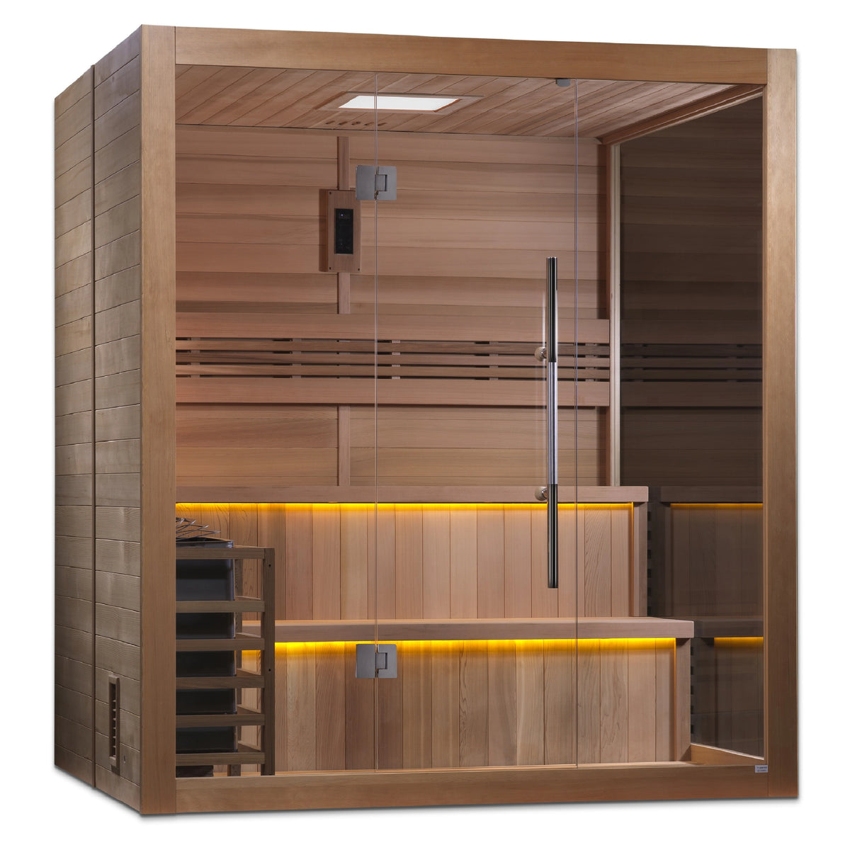 Golden Designs "Kuusamo Edition" 6 Person Indoor Traditional Sauna - Canadian Red Cedar Interior