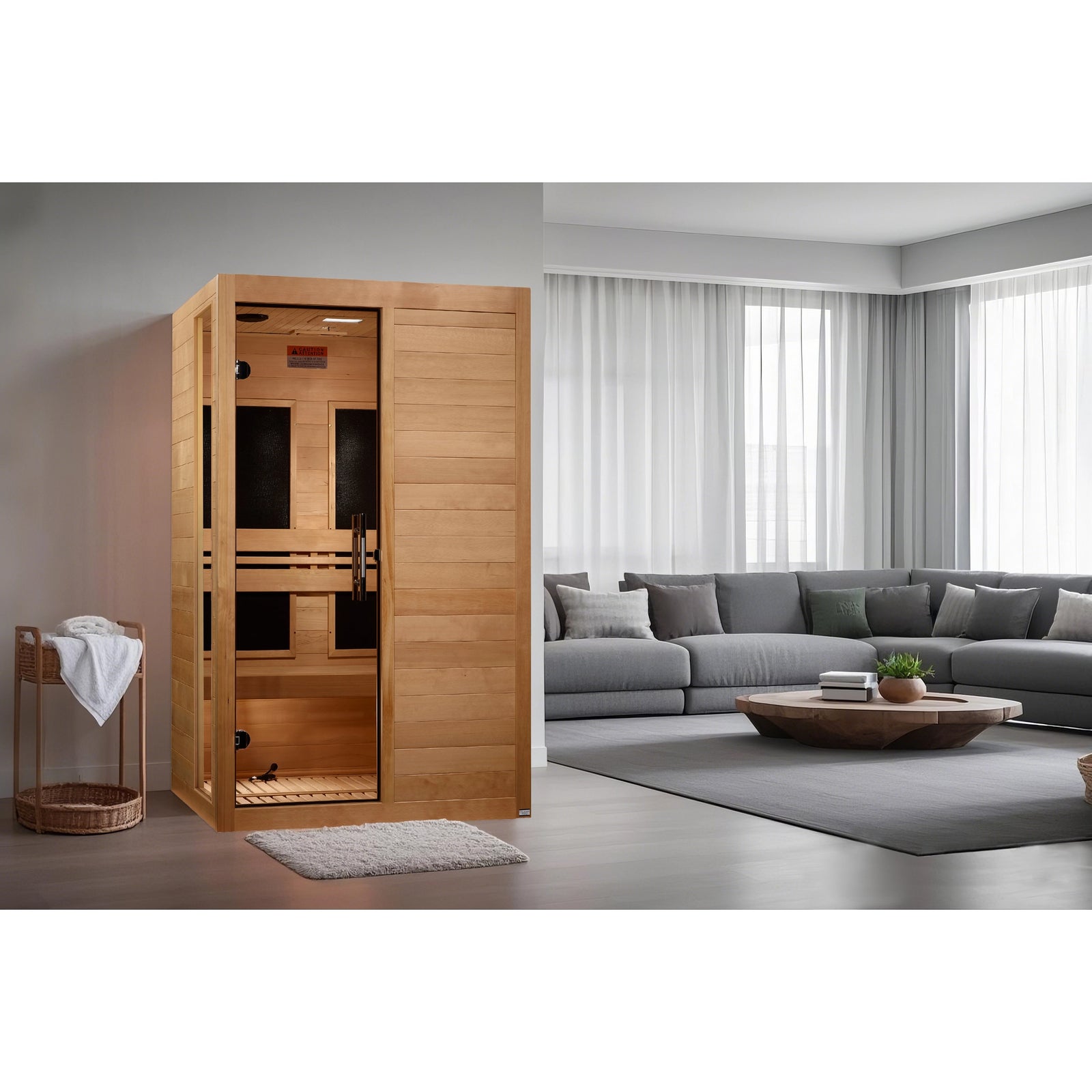 Dynamic Lucca 2-person Low EMF FAR Infrared Sauna (Canadian Hemlock)