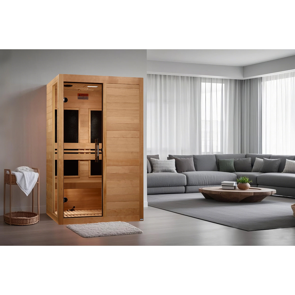 Dynamic Lucca Elite 2-person Ultra Low EMF FAR Infrared Sauna (Canadian Hemlock)