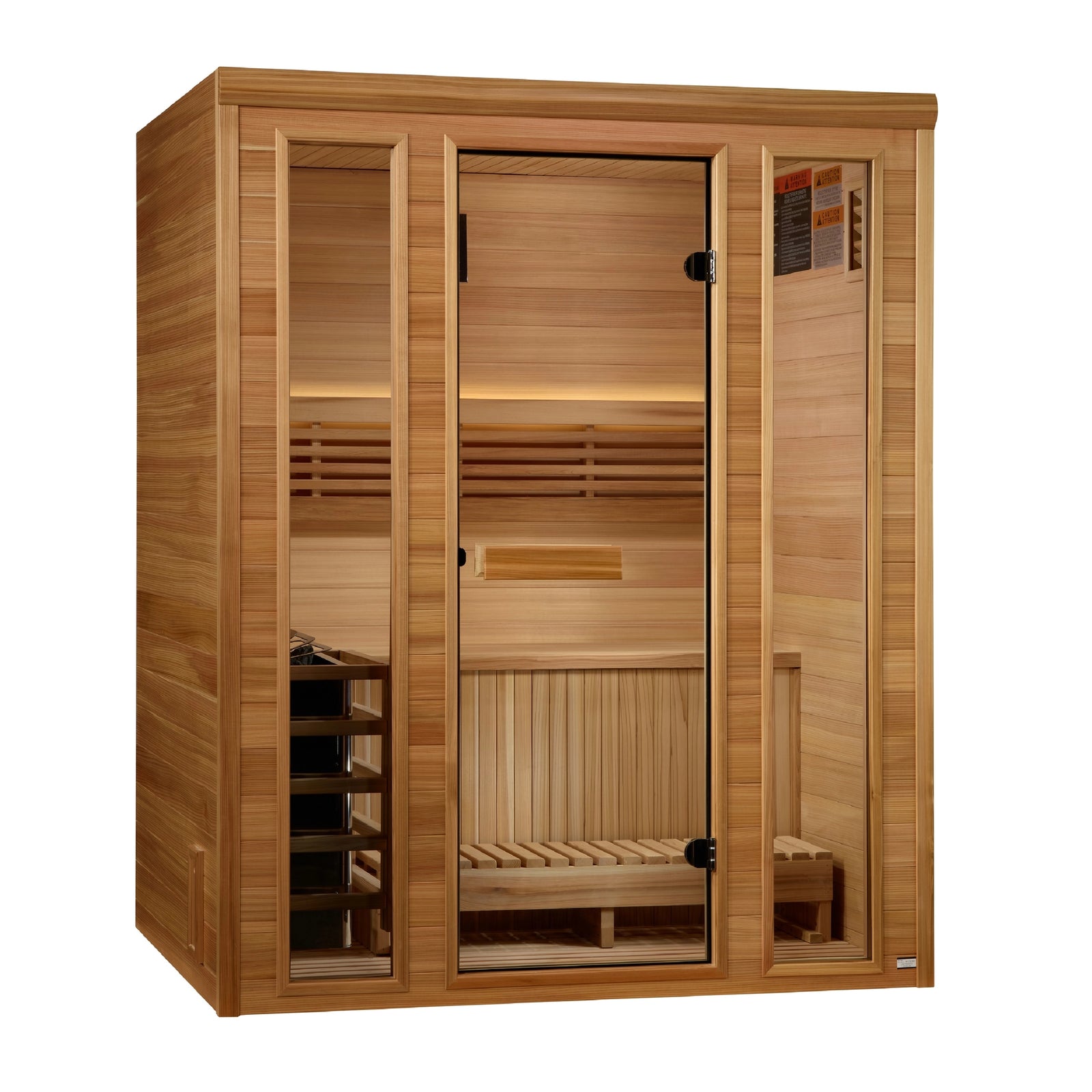 Golden Designs 2025 "Andermatt Edition" 2-3 Person Traditional Steam Sauna - Pacific Premium Clear Cedar