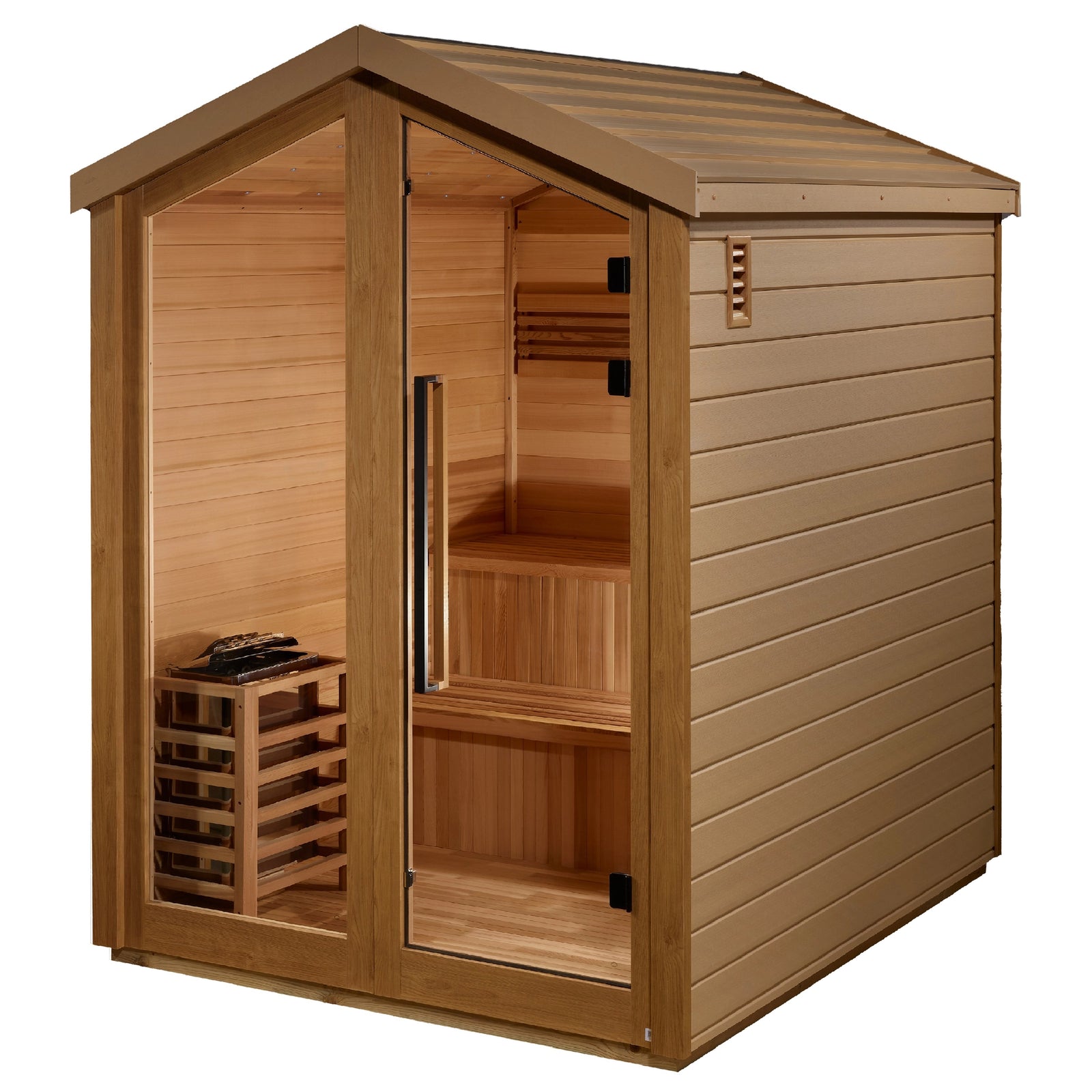 Golden Designs Savonlinna 3 Person Outdoor Traditional Sauna - 2 Tone
