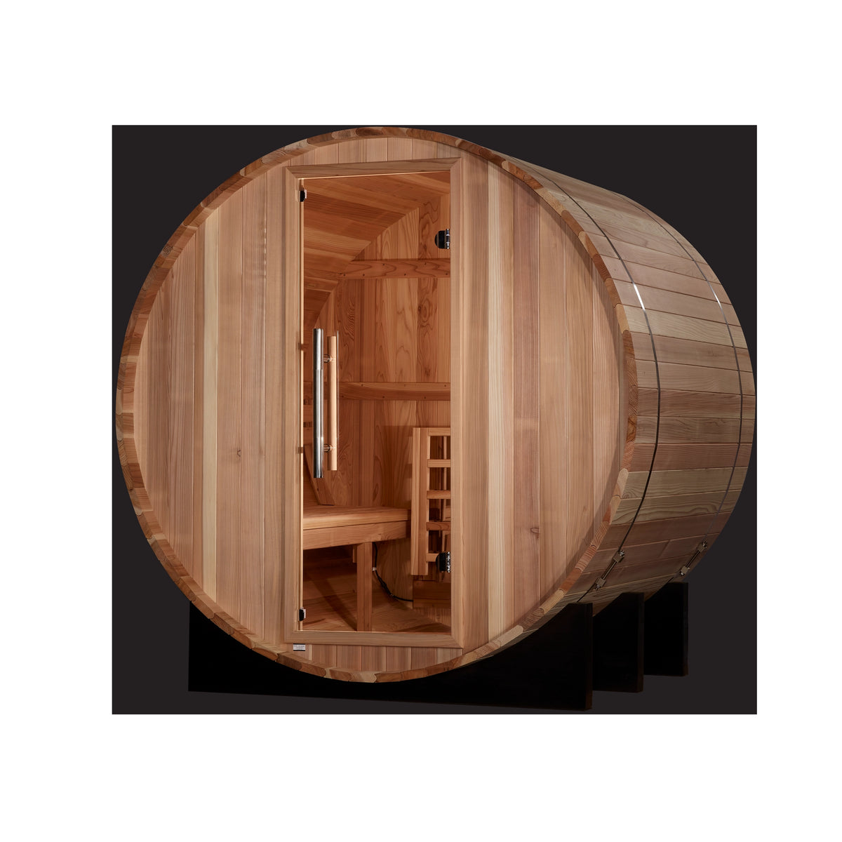 Golden Designs "St. Moritz" 2 Person Barrel Traditional Sauna - Pacific Cedar