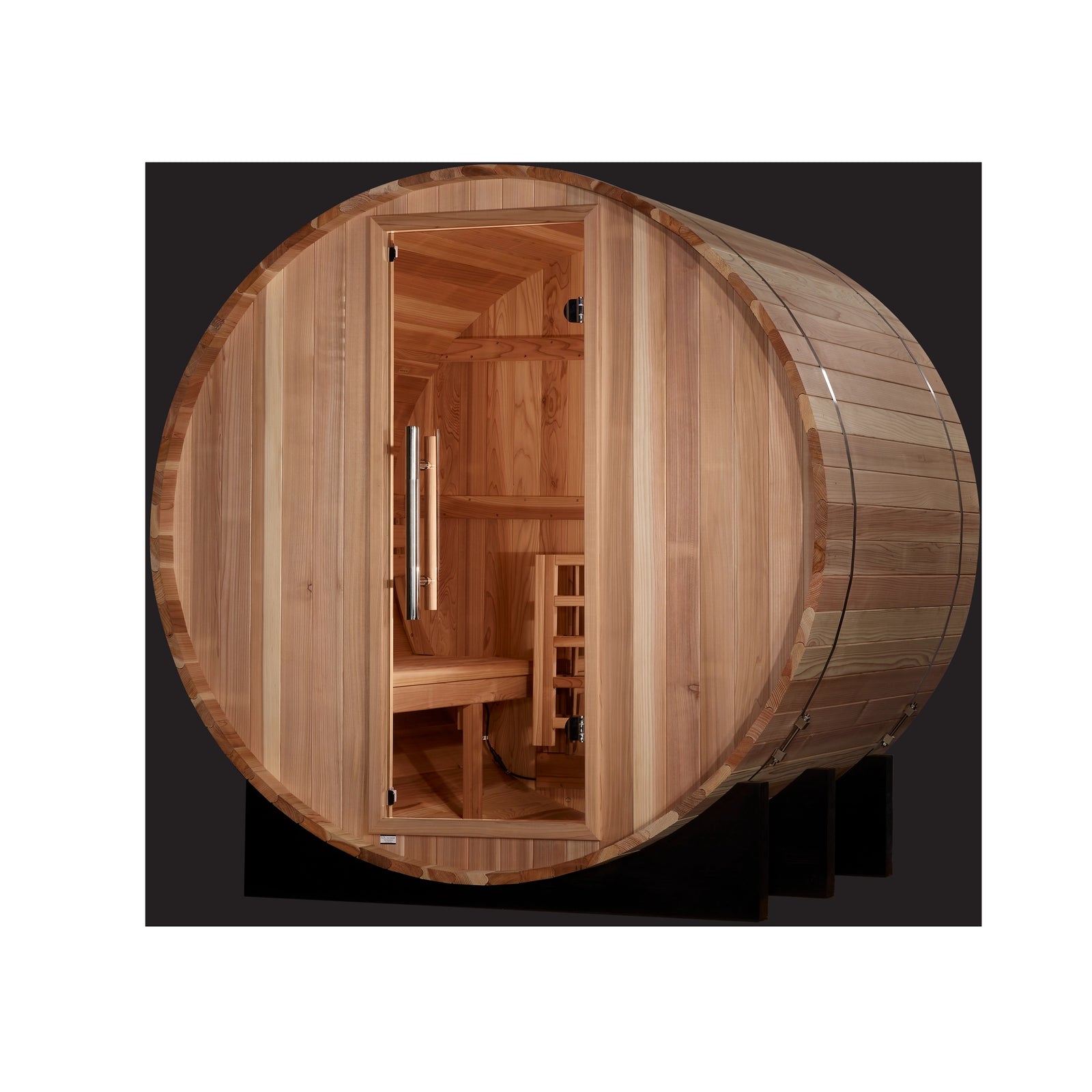 Golden Designs "St. Moritz" 2 Person Barrel Traditional Sauna - Pacific Cedar