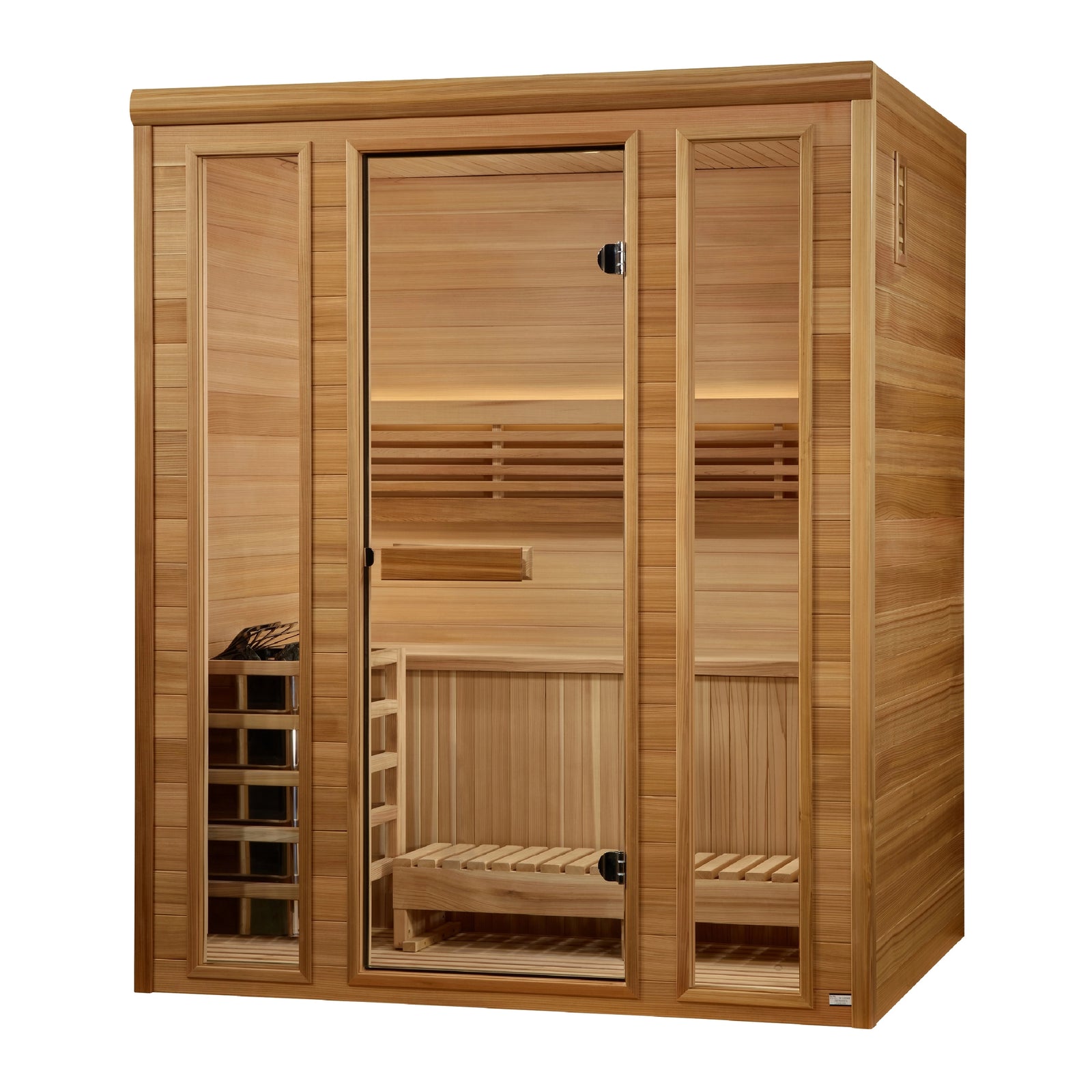 Golden Designs 2025 "Andermatt Edition" 2-3 Person Traditional Steam Sauna - Pacific Premium Clear Cedar