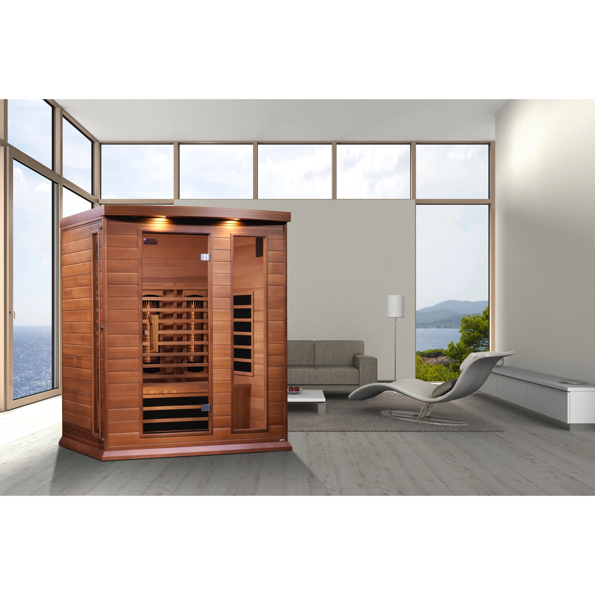 Maxxus 3-Person Full Spectrum Near Zero EMF FAR Infrared Sauna (Canadian Red Cedar)