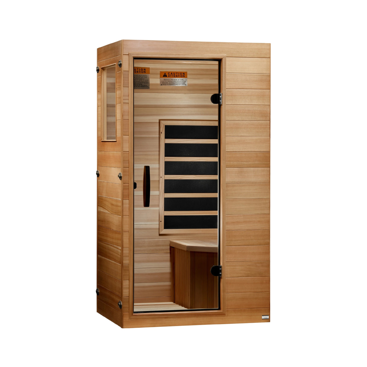 Dynamic Sicily Elite 1-person Compact Ultra Low EMF FAR Infrared Sauna (Canadian Hemlock)
