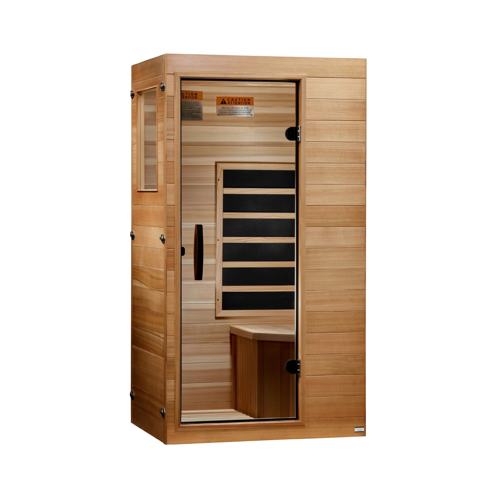 Dynamic Sicily Elite 1-person Compact Ultra Low EMF FAR Infrared Sauna (Canadian Hemlock)