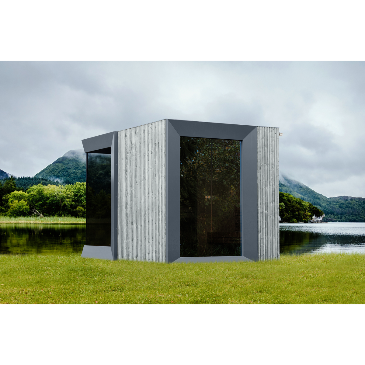 Genevas Zermatt Pre-Assembled Outdoor Sauna Cabin with Changeroom