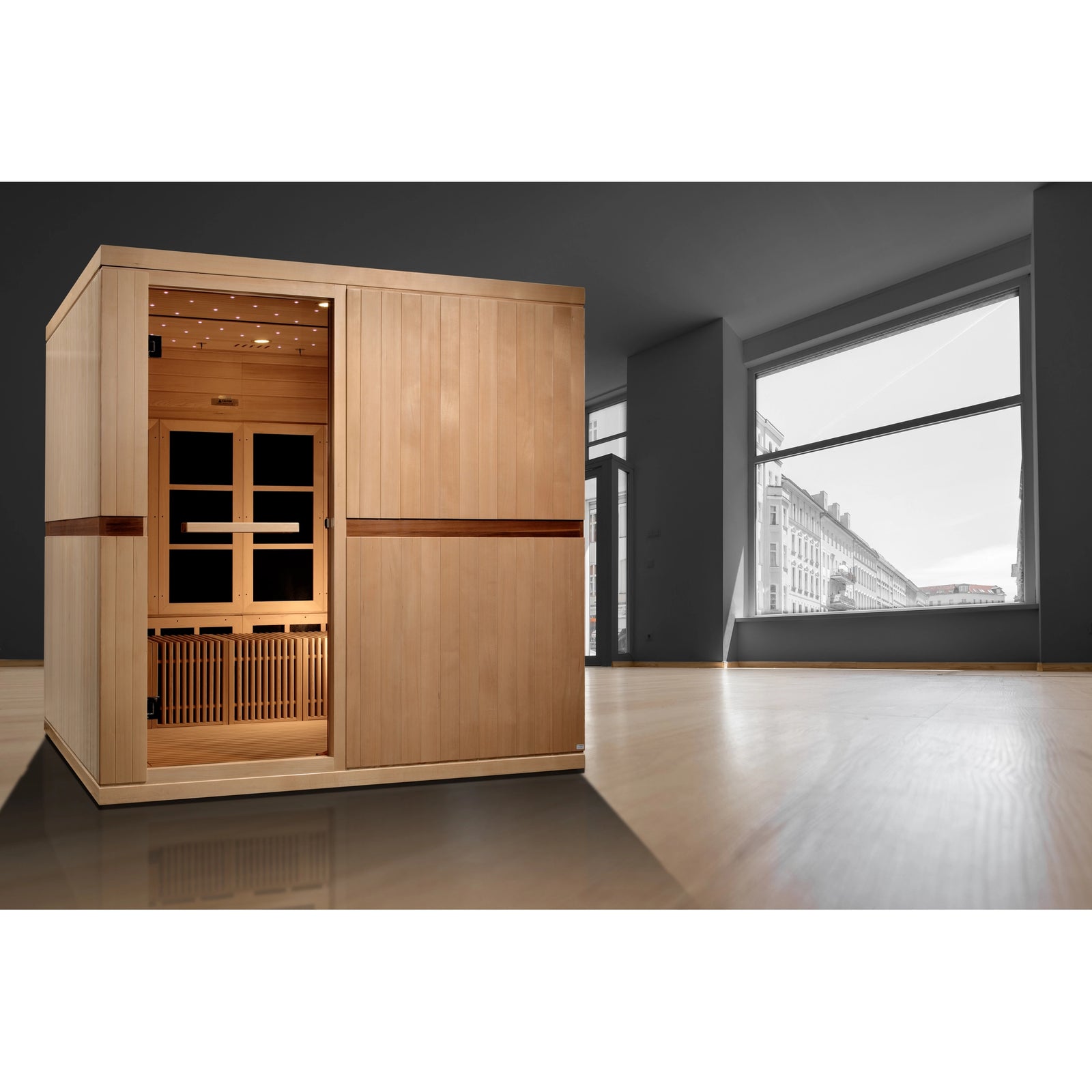Golden Designs Catalonia 8-person PureTech™ Near Zero EMF (Under 3MG) FAR Infrared Sauna (Canadian Hemlock)