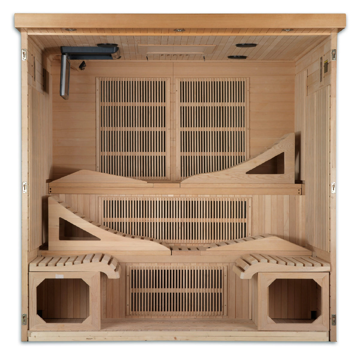 Golden Designs Monaco 6-person PureTech™ Near Zero EMF (Under 3MG) FAR Infrared Sauna (Canadian Hemlock)