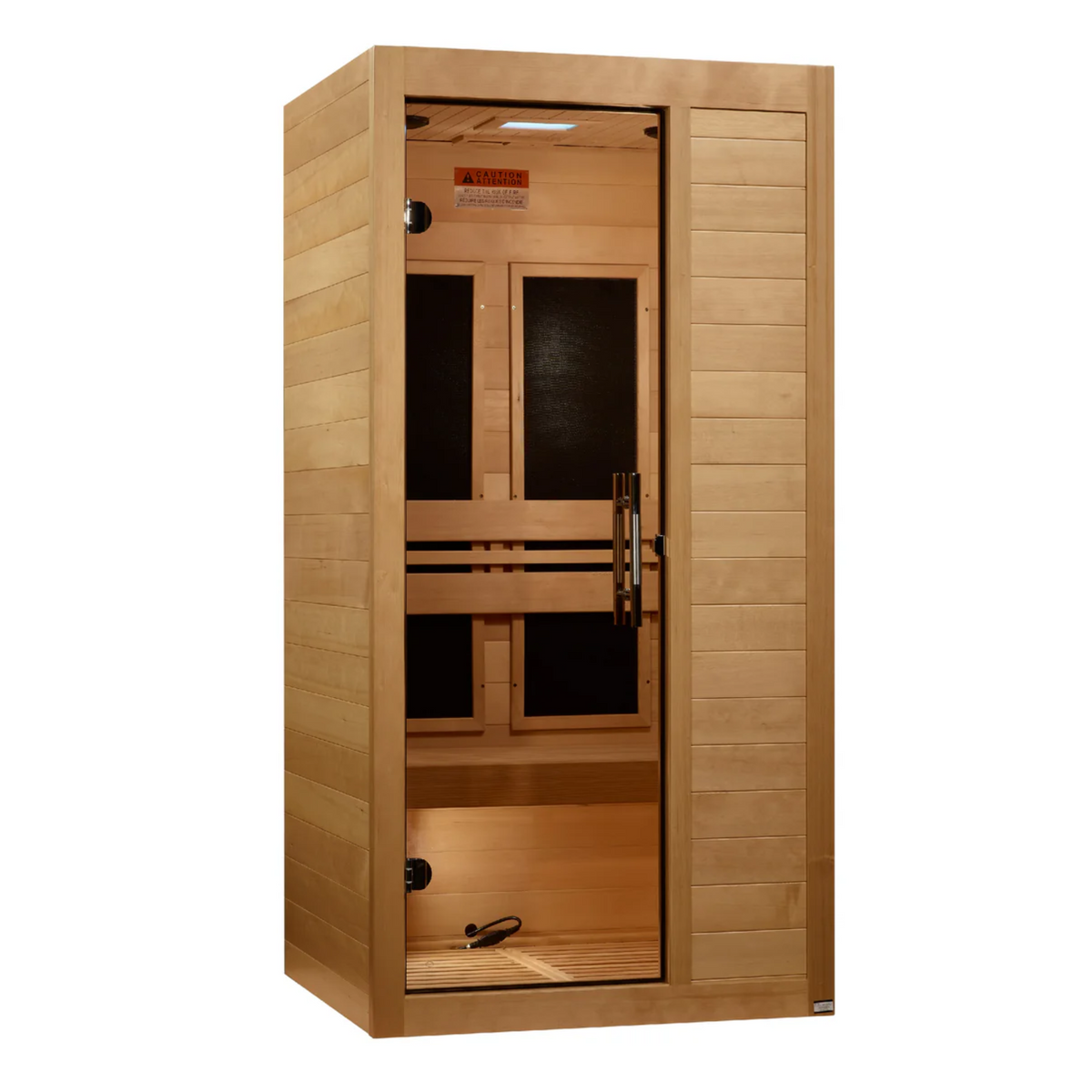 Maxxus S-Line Yoga Elite 1-Person Ultra Low EMF FAR Infrared Sauna (Canadian Hemlock)