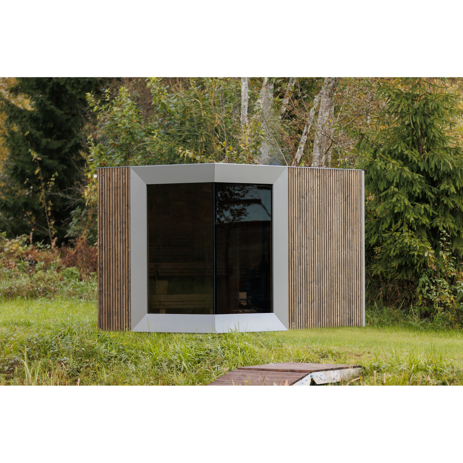 Genevas Zermatt Pre-Assembled Outdoor Sauna Cabin with Changeroom