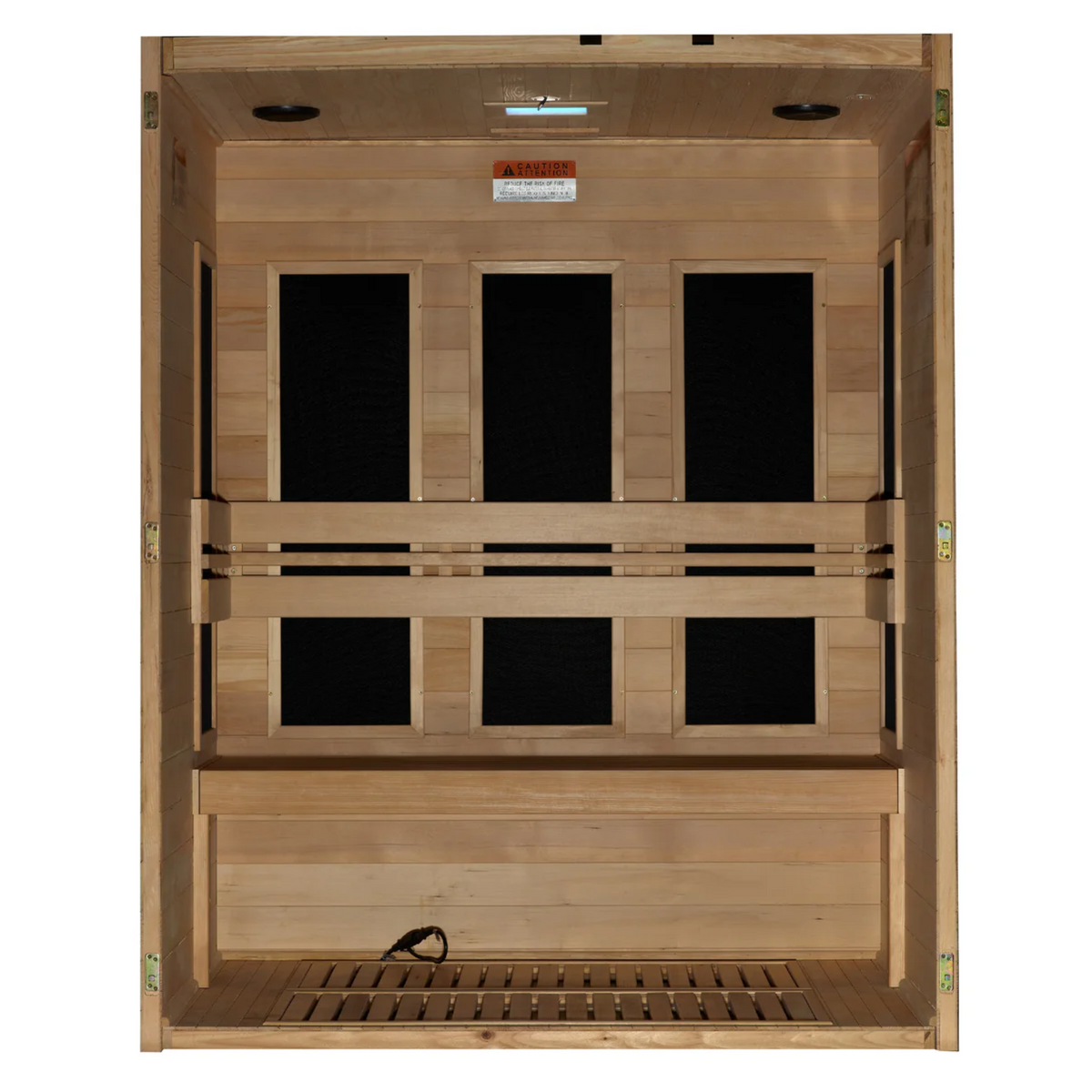 Maxxus S-Line Yoga Elite 3-Person Ultra Low EMF FAR Infrared Sauna (Canadian Hemlock)