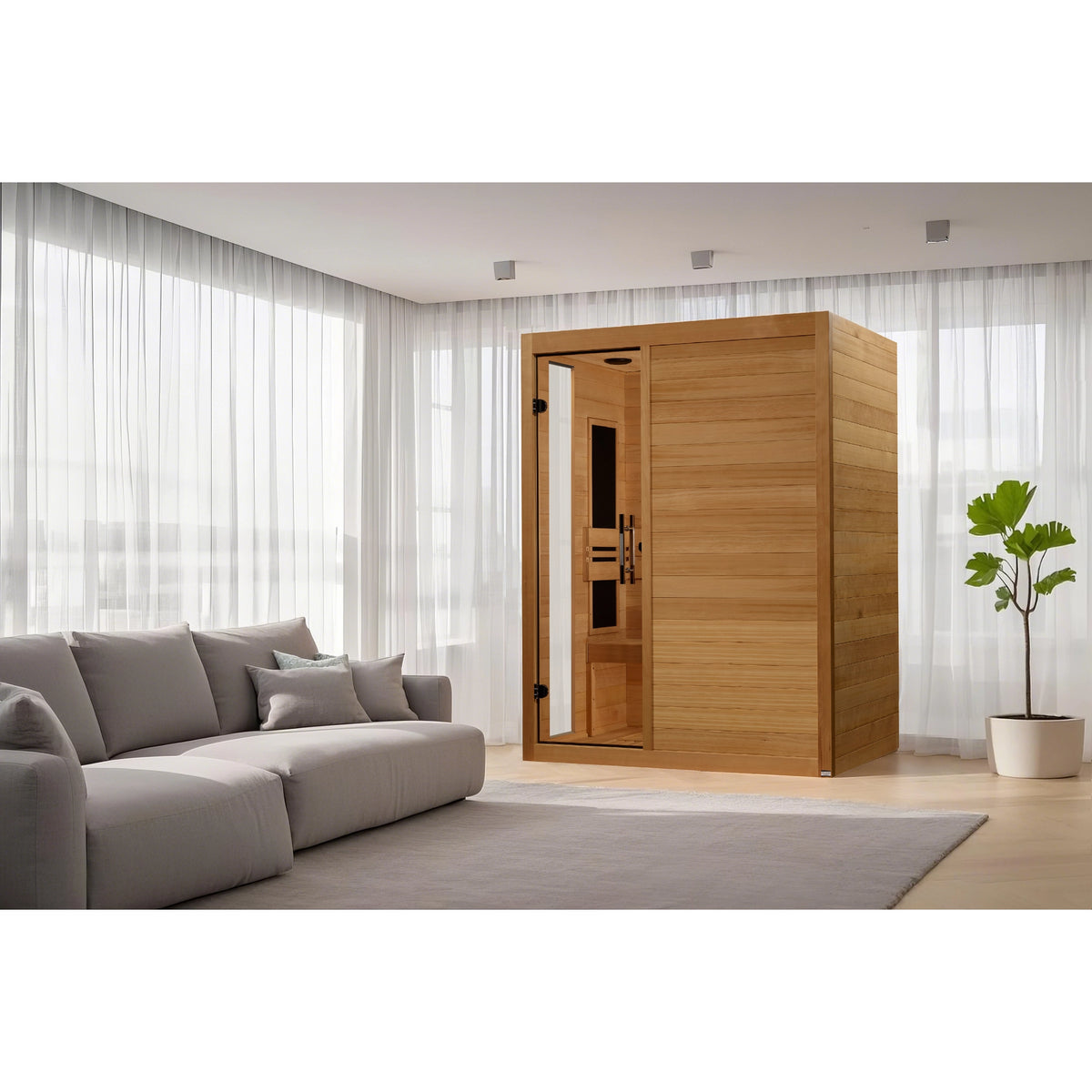 Dynamic Toscana Elite 3-person Ultra Low EMF FAR Infrared Sauna (Canadian Hemlock)