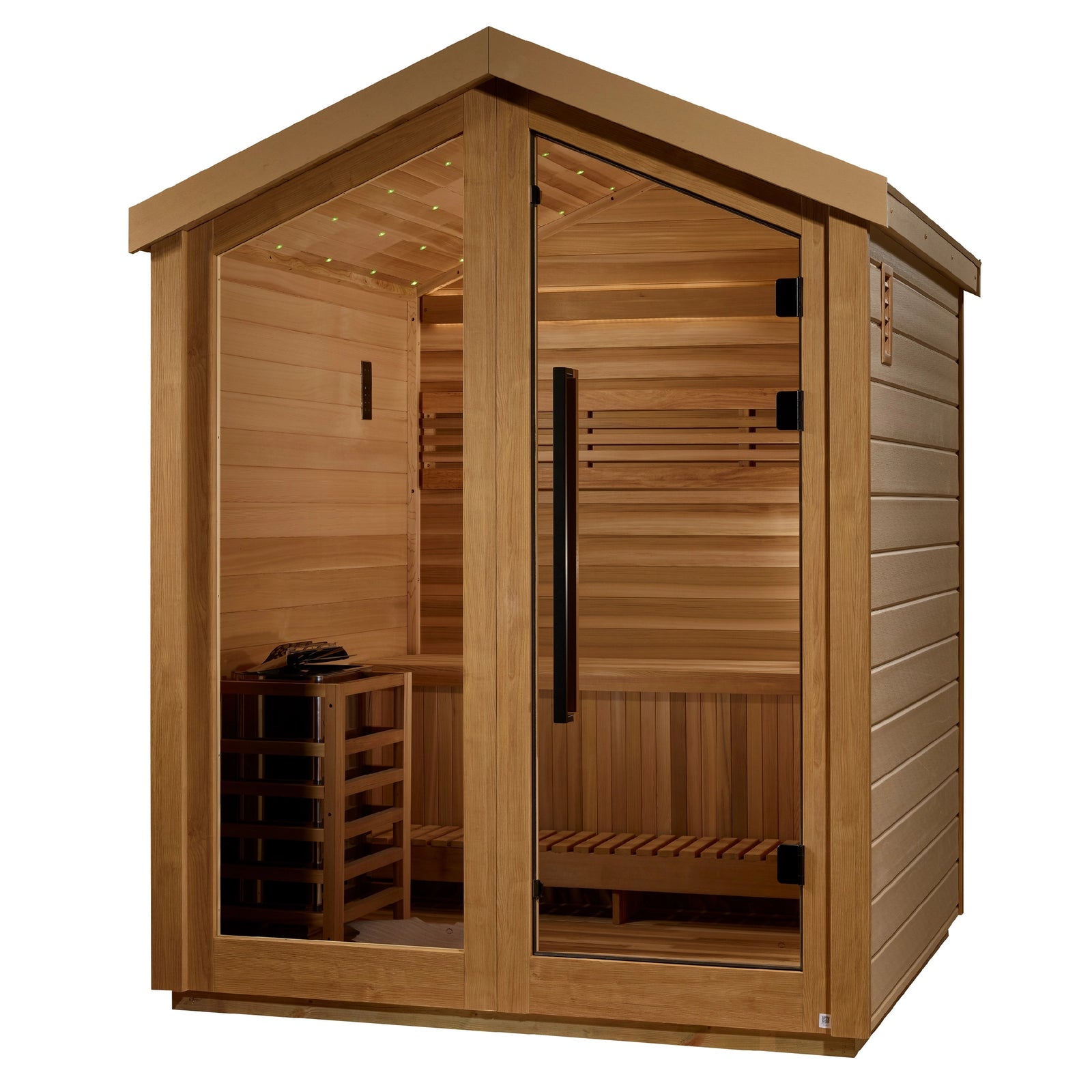 Golden Designs Savonlinna 3 Person Outdoor Traditional Sauna - Pacific Cedar