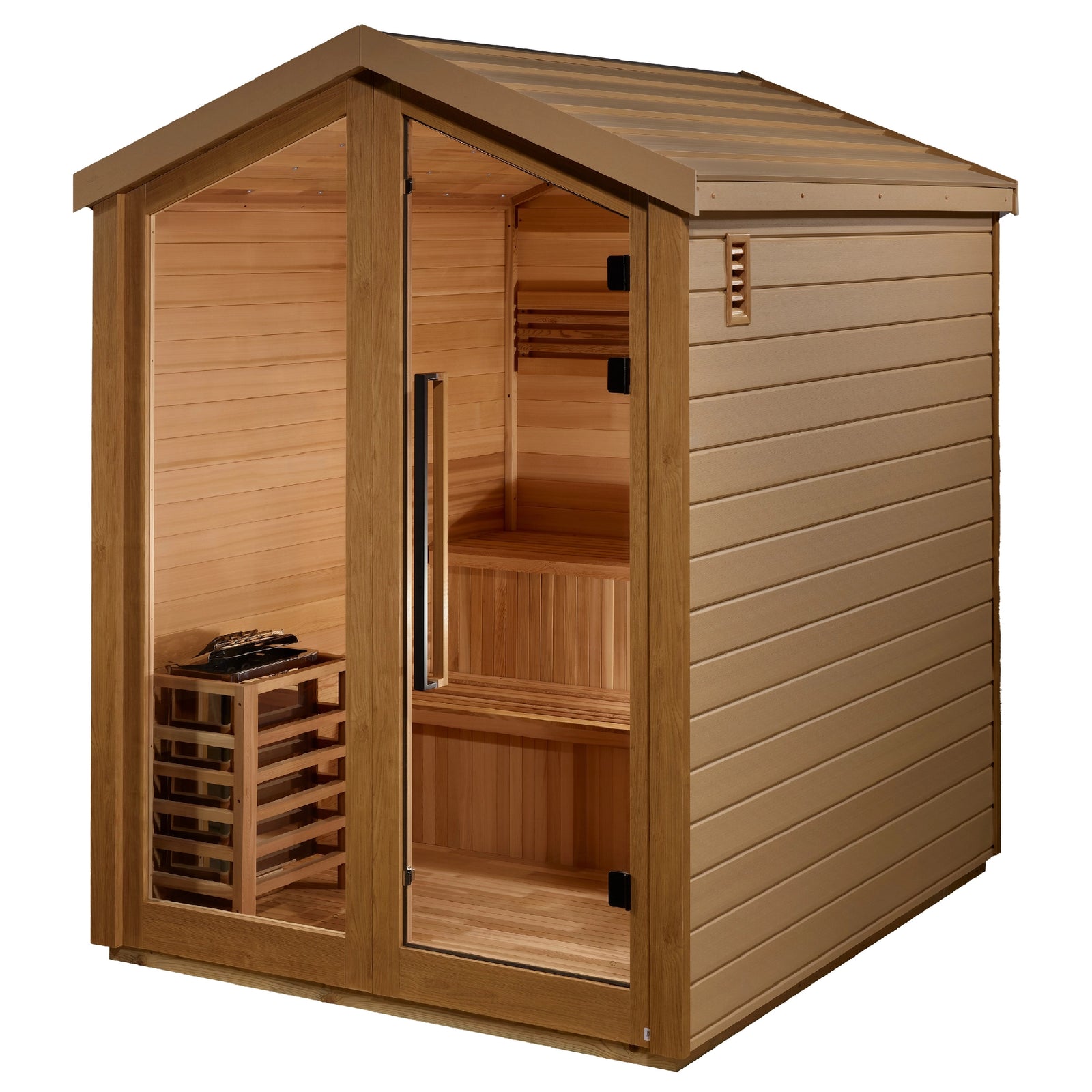 Golden Designs Kaarina 6 Person Outdoor Traditional Sauna - Black