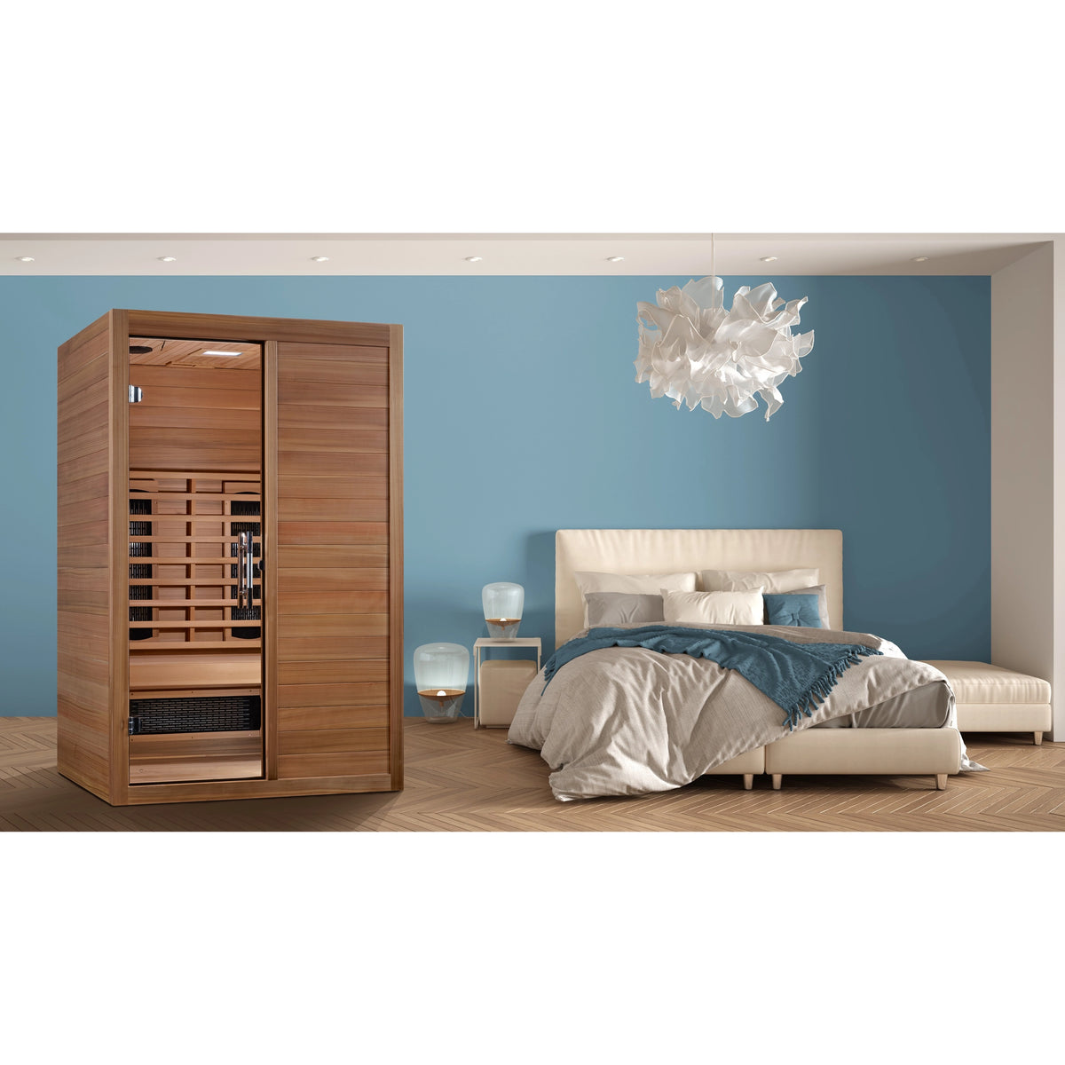 Maxxus S-Line Yoga 2-Person Full Spectrum Near Zero EMF FAR Infrared Sauna (Pacific Cedar)