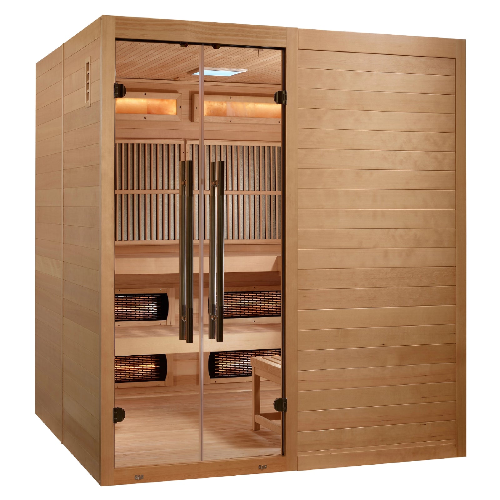 Golden Designs 2025 Toledo 6-Person Hybrid Sauna (Indoor) – Full Spectrum and Harvia Traditional Stove