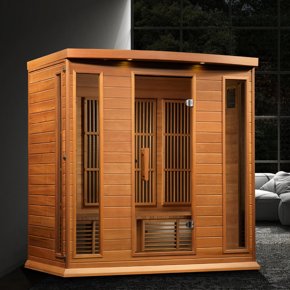 Maxxus 4-Person Low EMF FAR Infrared Sauna (Canadian Red Cedar)