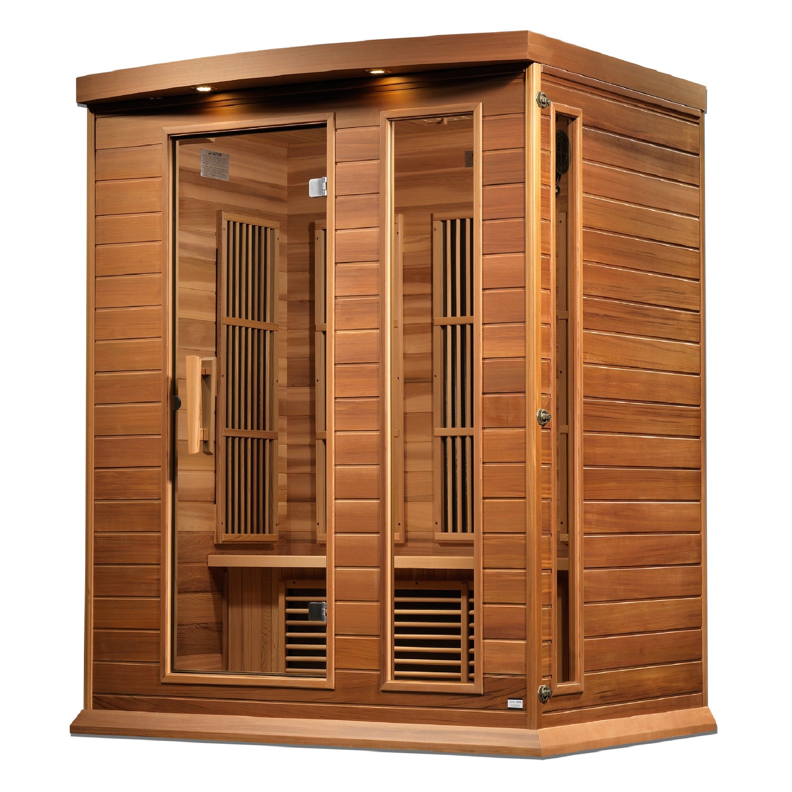 Maxxus 3-Person Low EMF FAR Infrared Sauna (Canadian Red Cedar)