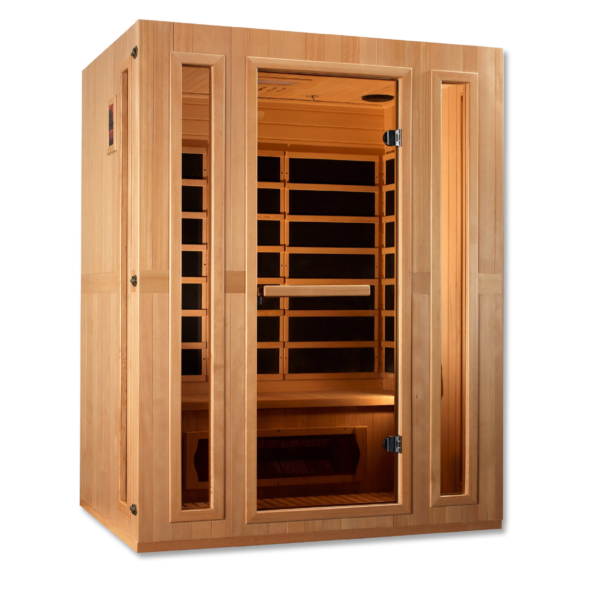 Maxxus Trinity 3-Person Low EMF FAR Infrared Sauna (Canadian Hemlock)