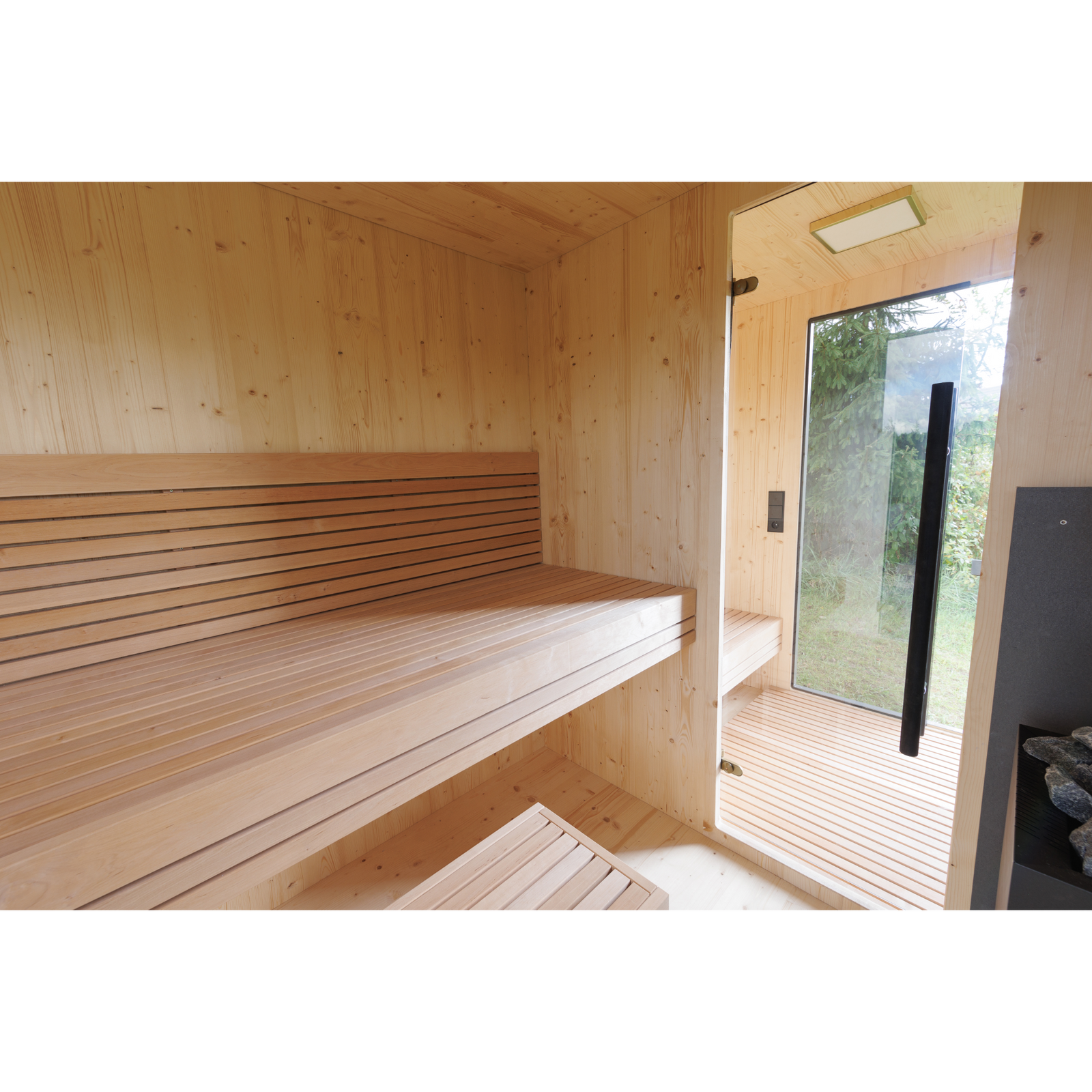 Genevas Zermatt Pre-Assembled Outdoor Sauna Cabin with Changeroom