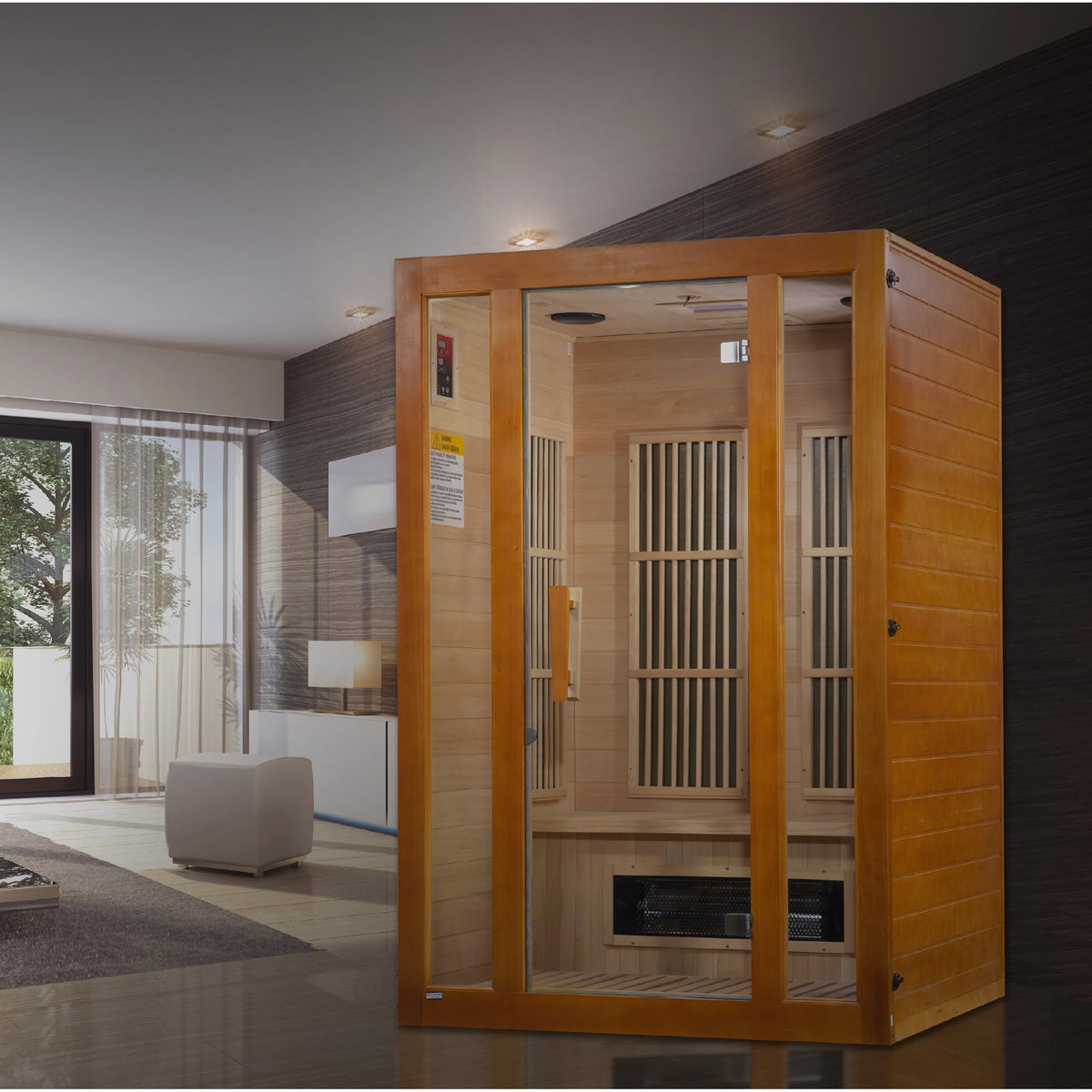 Maxxus Aspen 2-Person Low EMF FAR Infrared Sauna (Canadian Hemlock)