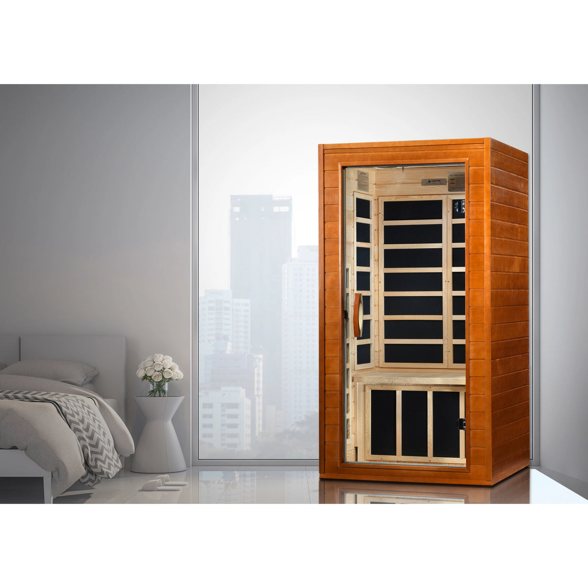 Dynamic Avila Elite 1-2-person Ultra Low EMF FAR Infrared Sauna (Canadian Hemlock)
