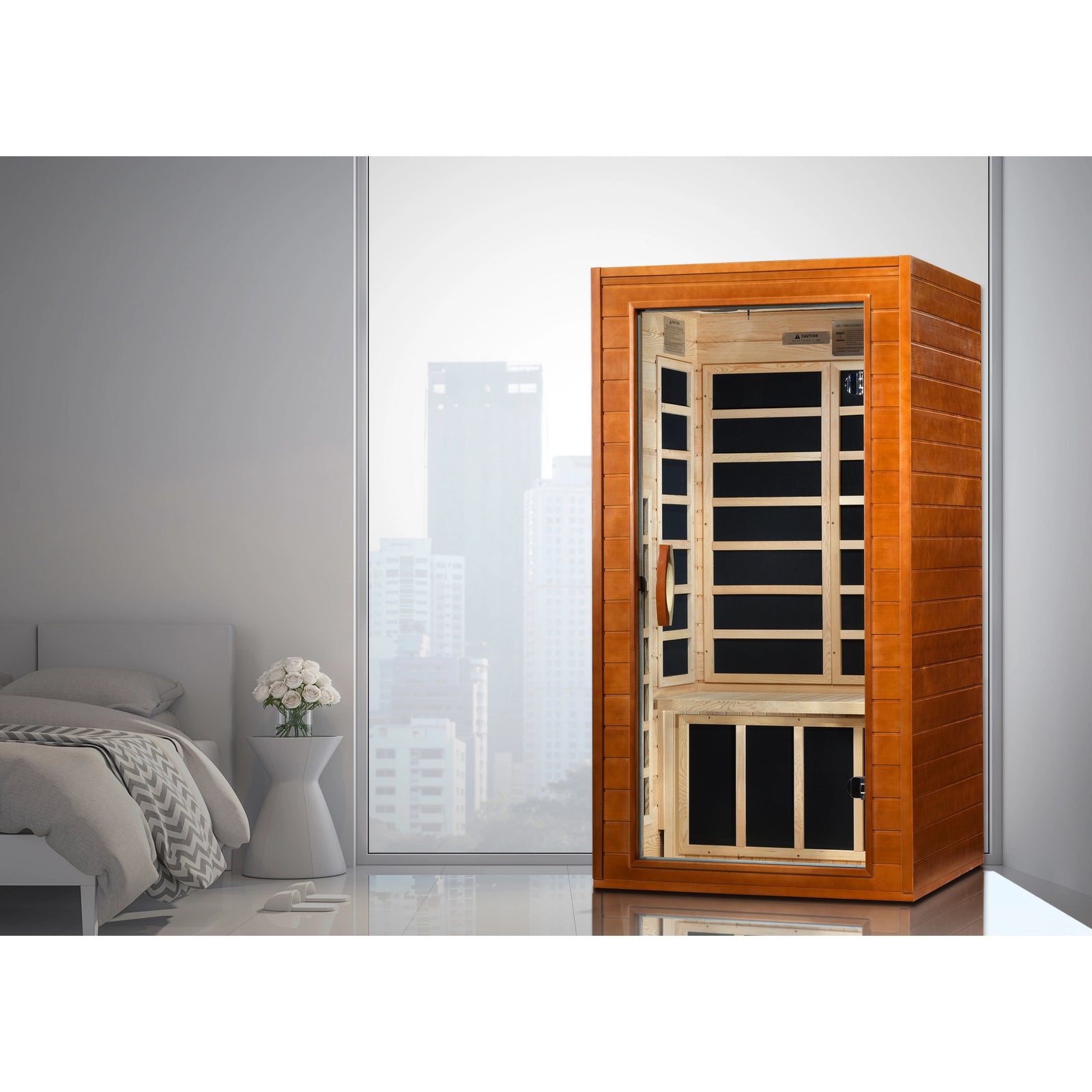 Dynamic Avila Elite 1-2-person Ultra Low EMF FAR Infrared Sauna (Canadian Hemlock)