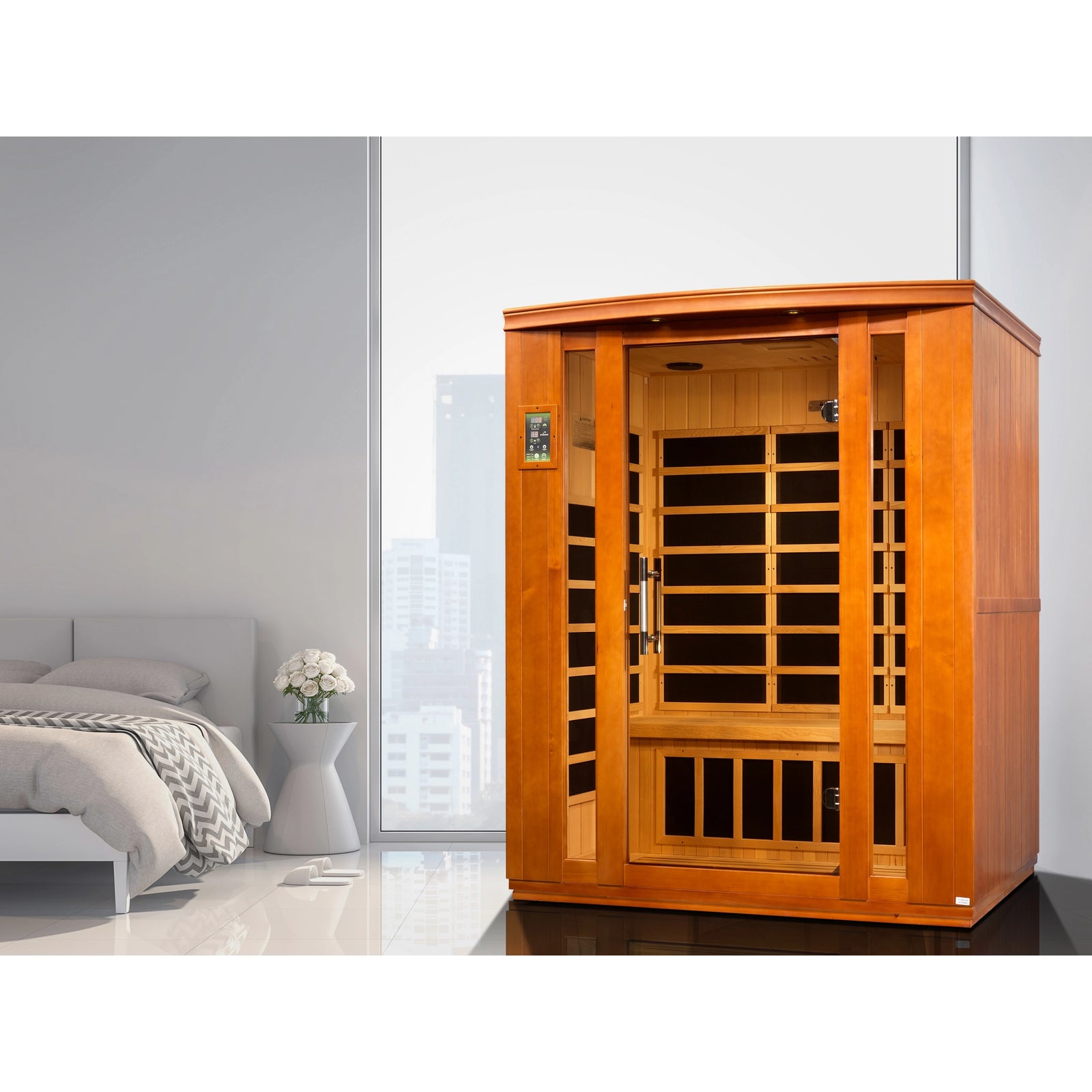 Dynamic Bellagio Elite 3-person Ultra Low EMF FAR Infrared Sauna (Canadian Hemlock)