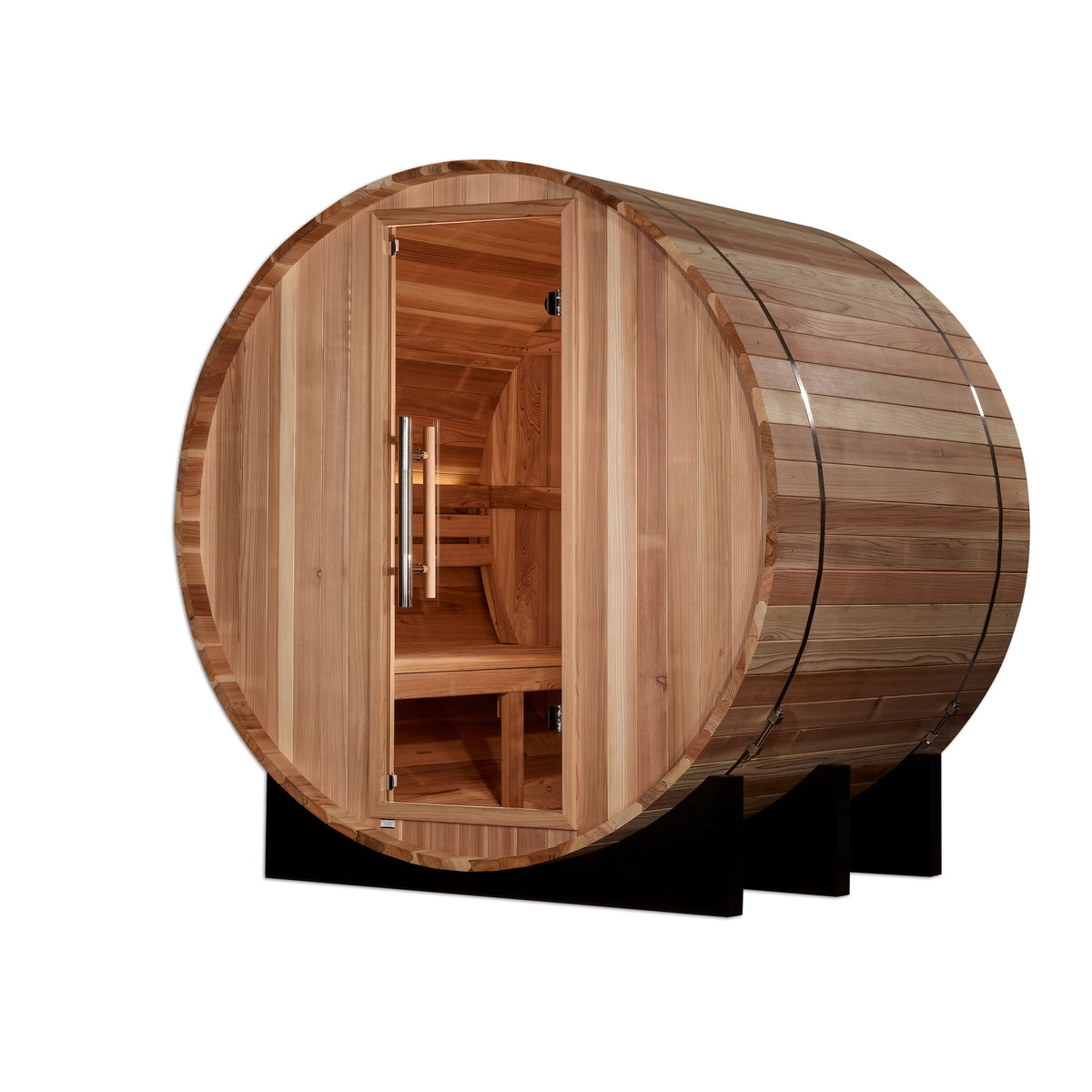 Golden Designs "St. Moritz" 2 Person Barrel Traditional Sauna - Pacific Cedar
